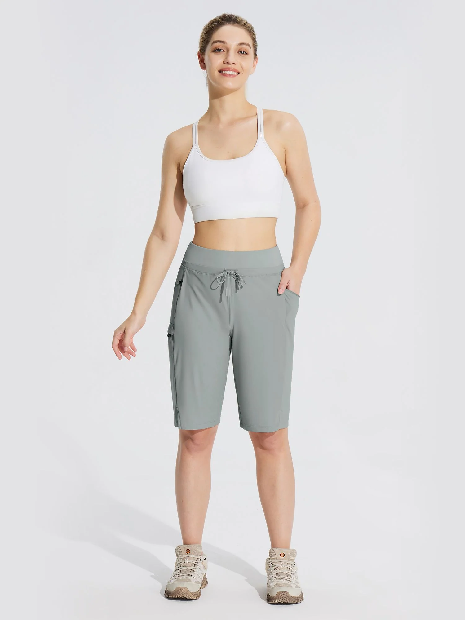 Women's 11" Quick-Dry Hiking Cargo Shorts - Image 15