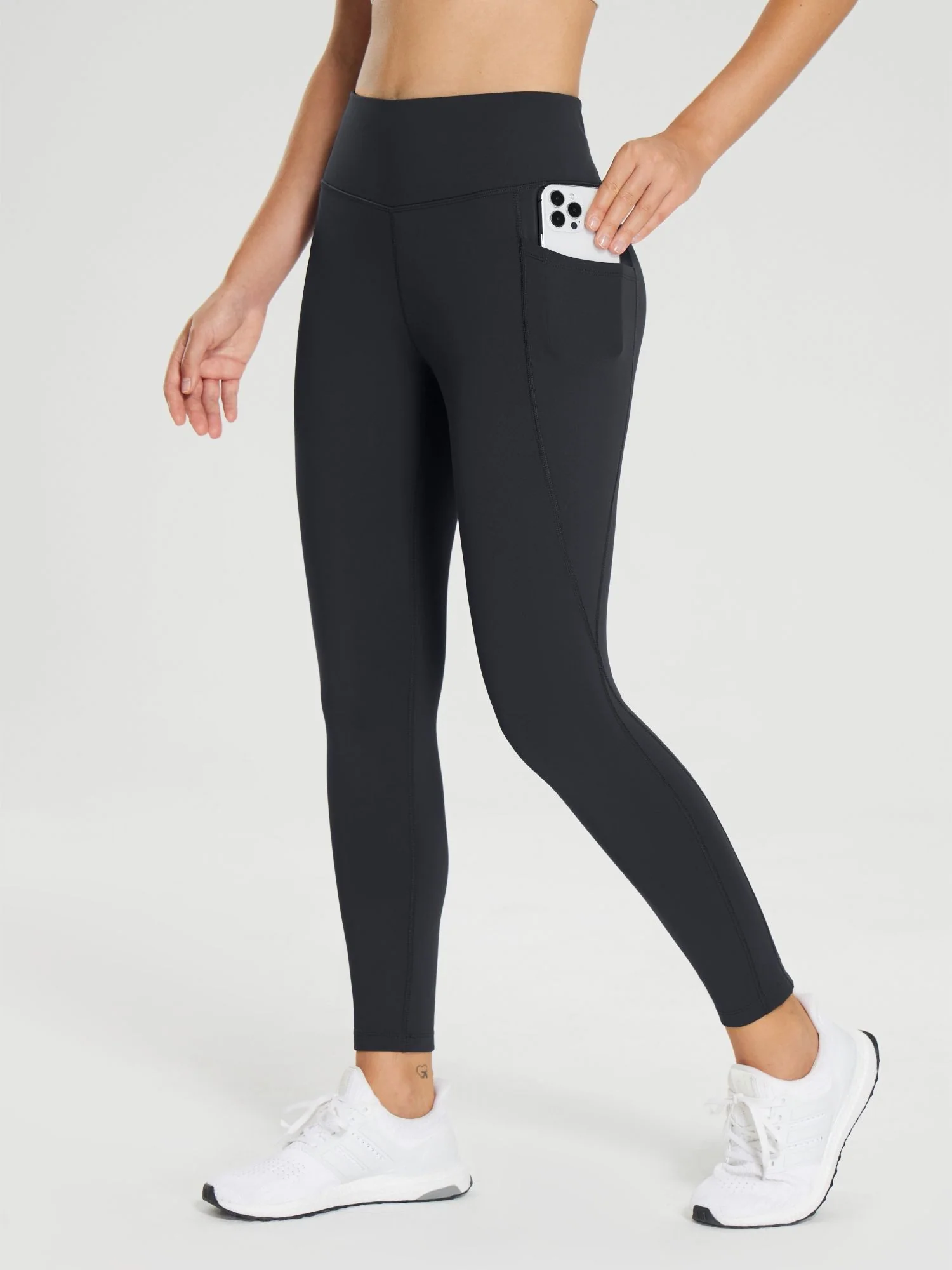 25" Fleece-Lined Cycling Leggings - Image 25