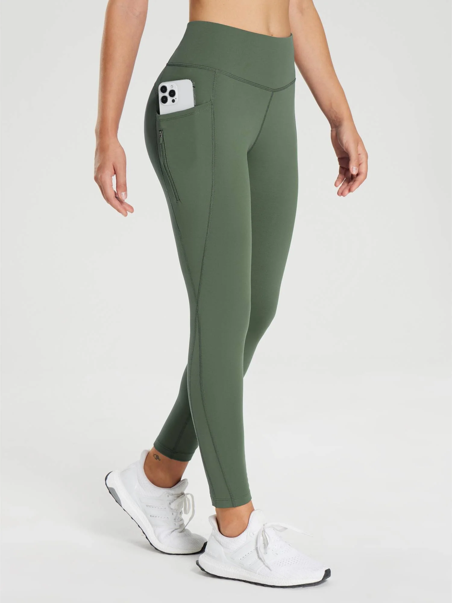 25" Fleece-Lined Cycling Leggings - Image 4