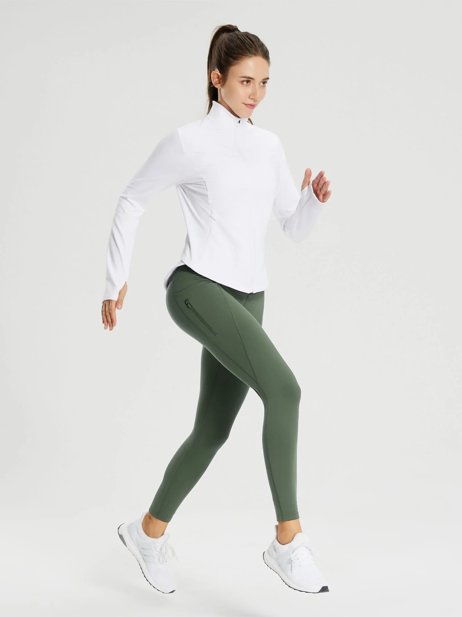 25" Fleece-Lined Cycling Leggings - Image 6