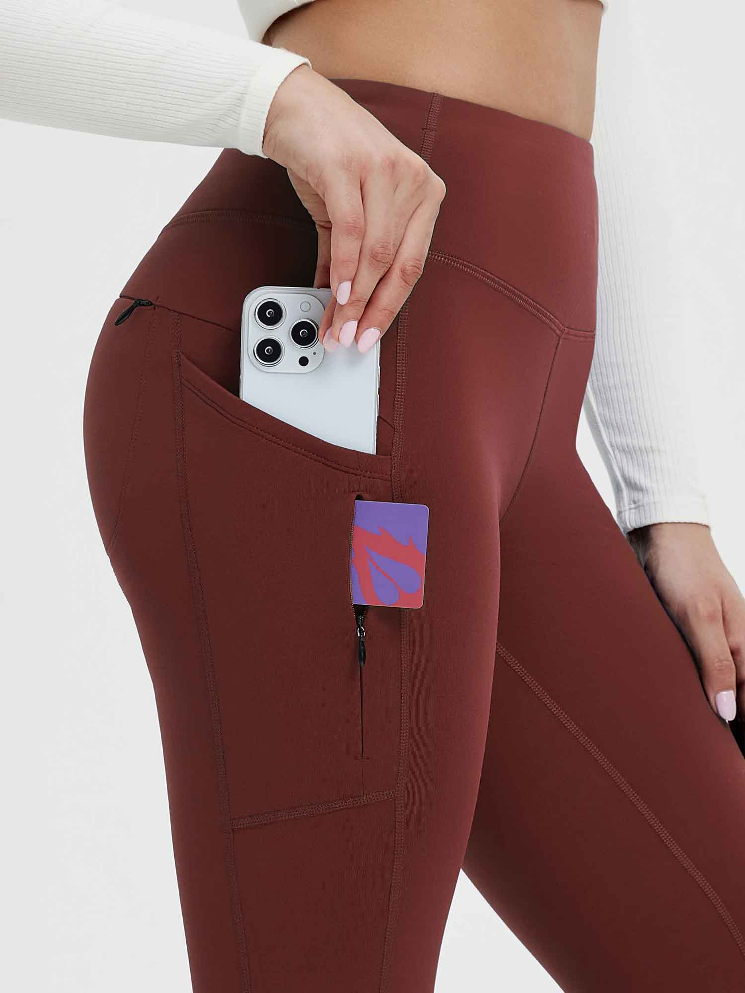 25" Fleece-Lined Yoga Leggings - Image 15