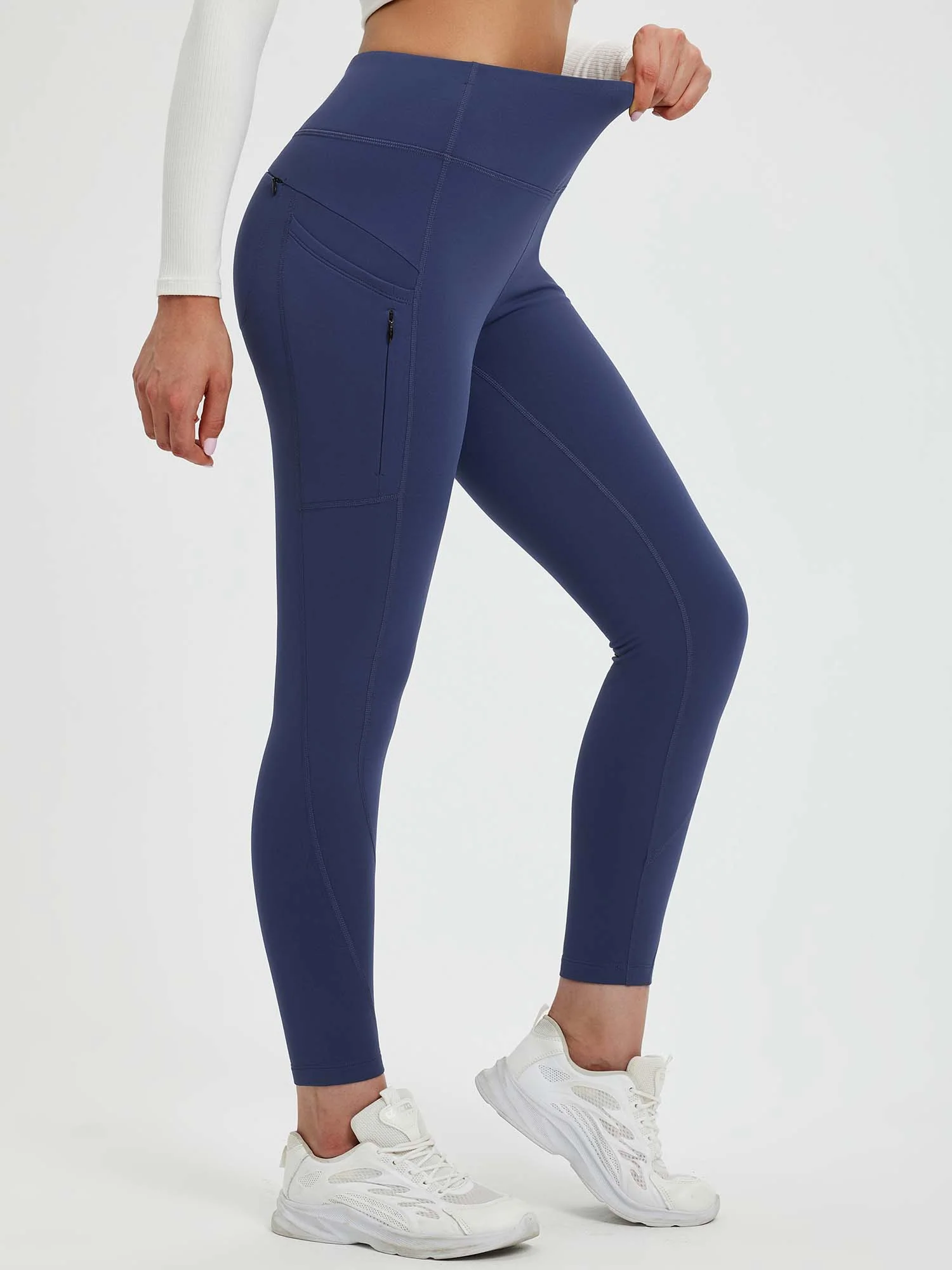 25" Fleece-Lined Yoga Leggings - Image 7