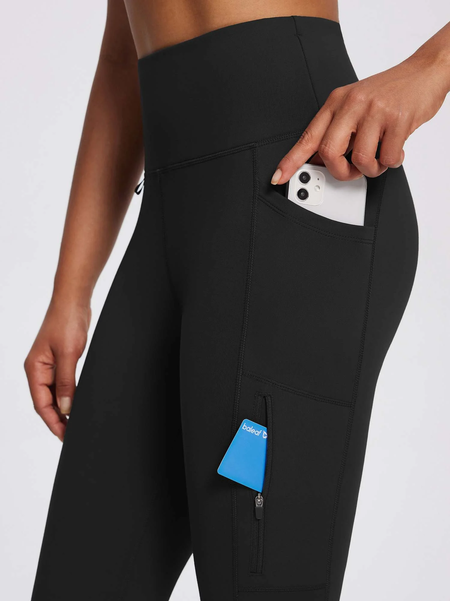 25" Knit Fleece Pocket Leggings - Image 2