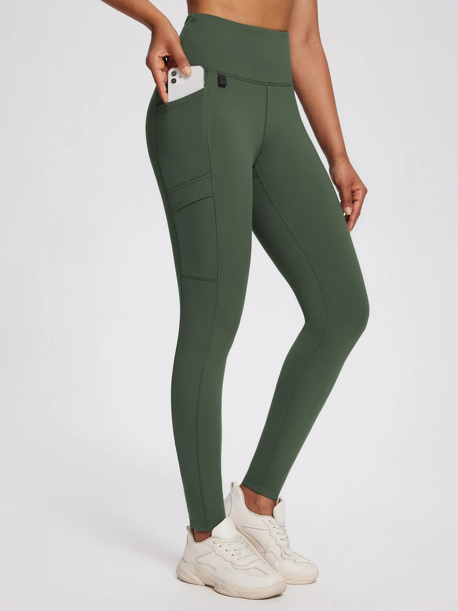 25" Knit Fleece Pocket Leggings - Image 7