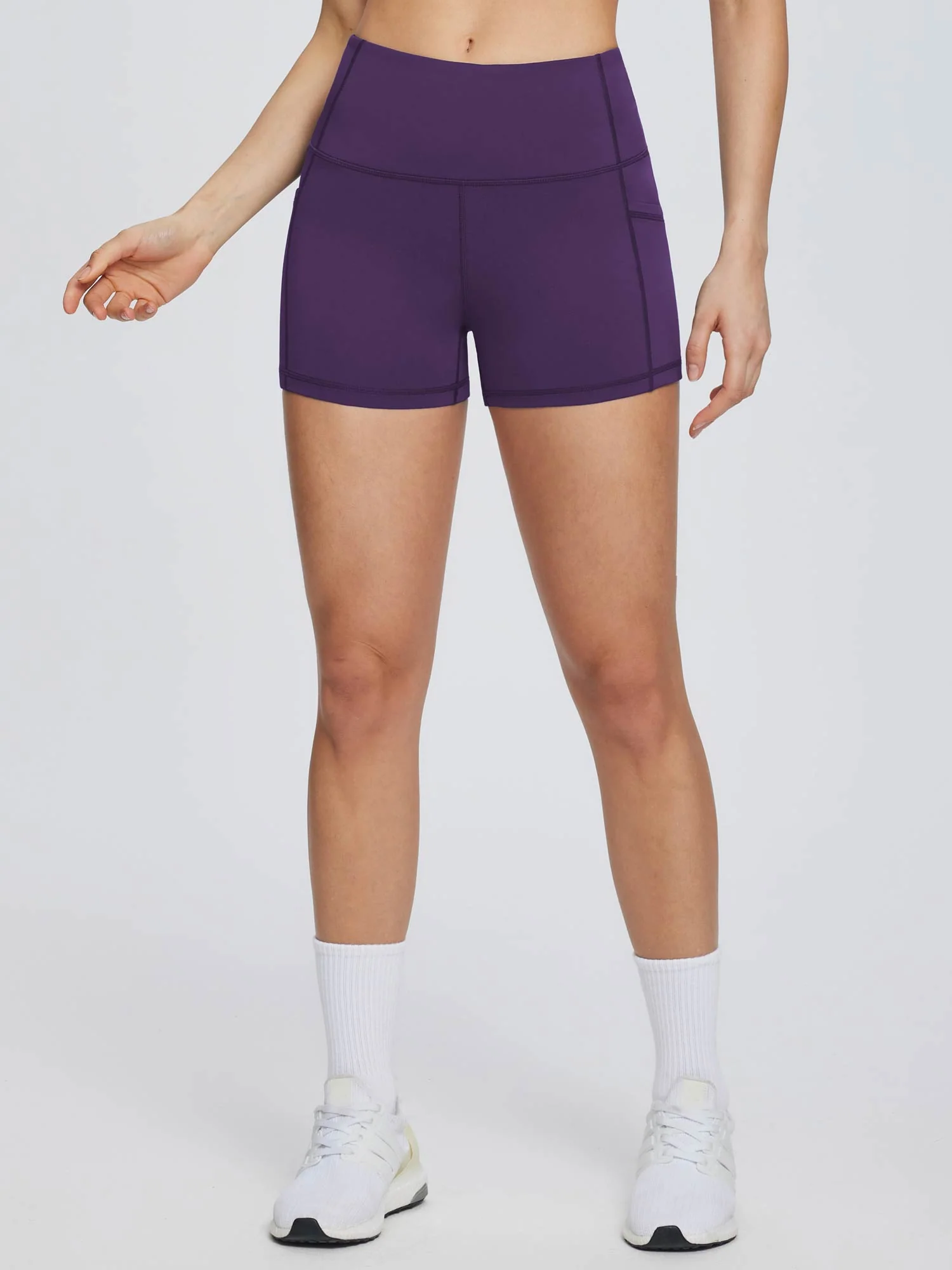 Women's 3" High-Waisted Compression Biker Shorts - Image 9
