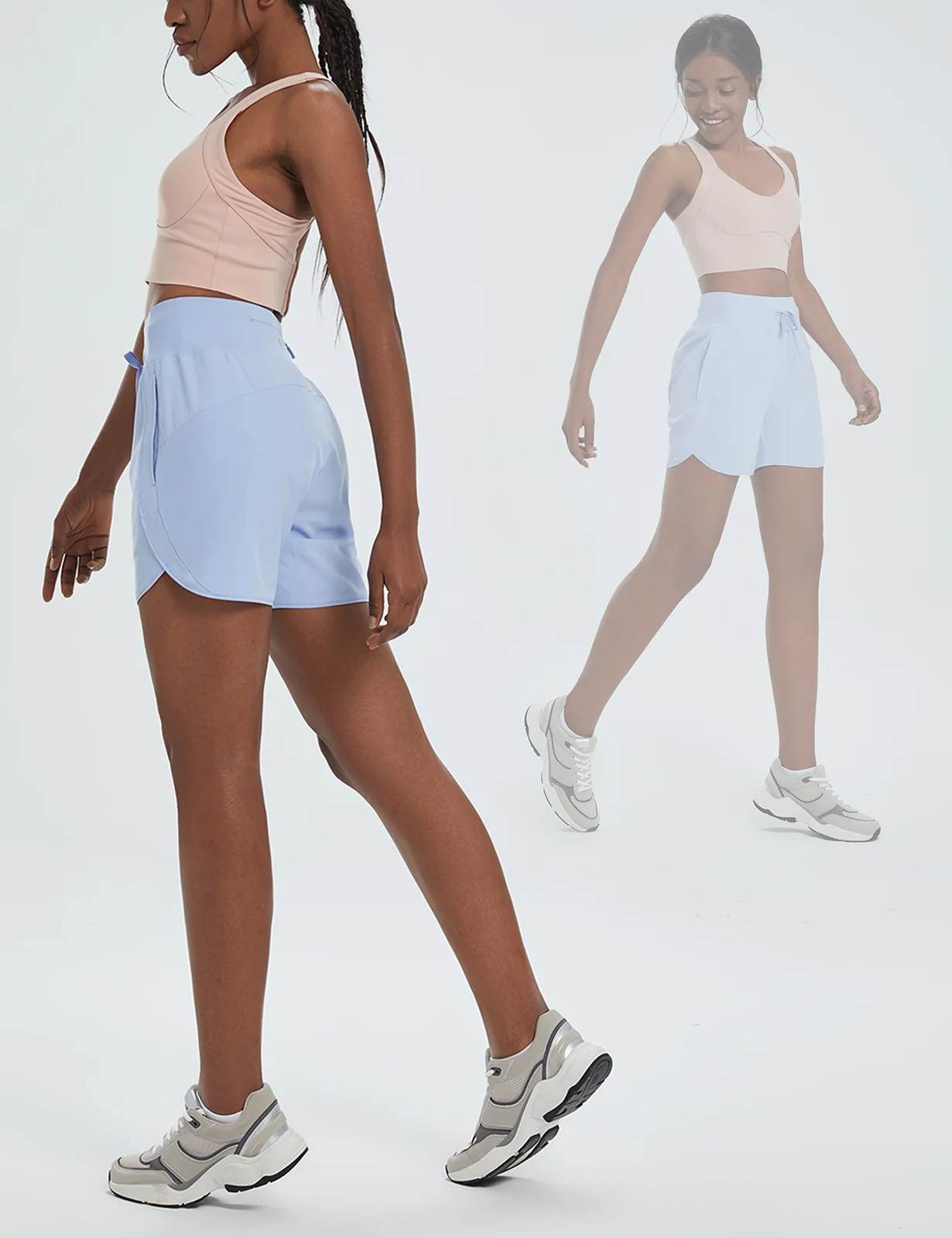 Women's 5" High-Waisted Quick-Dry Running Shorts - Image 4