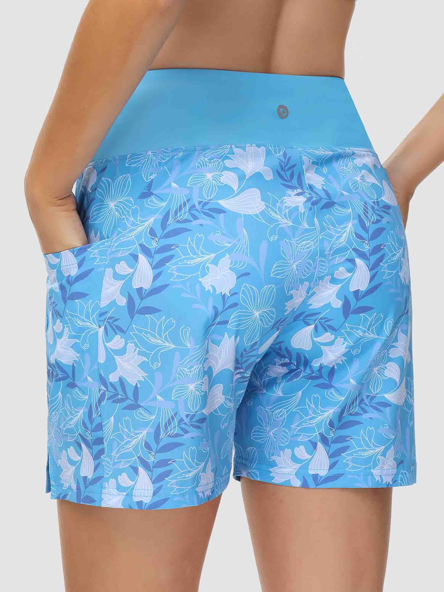 Women's 5" Printed Quick-Dry Swim Board Shorts - Image 10