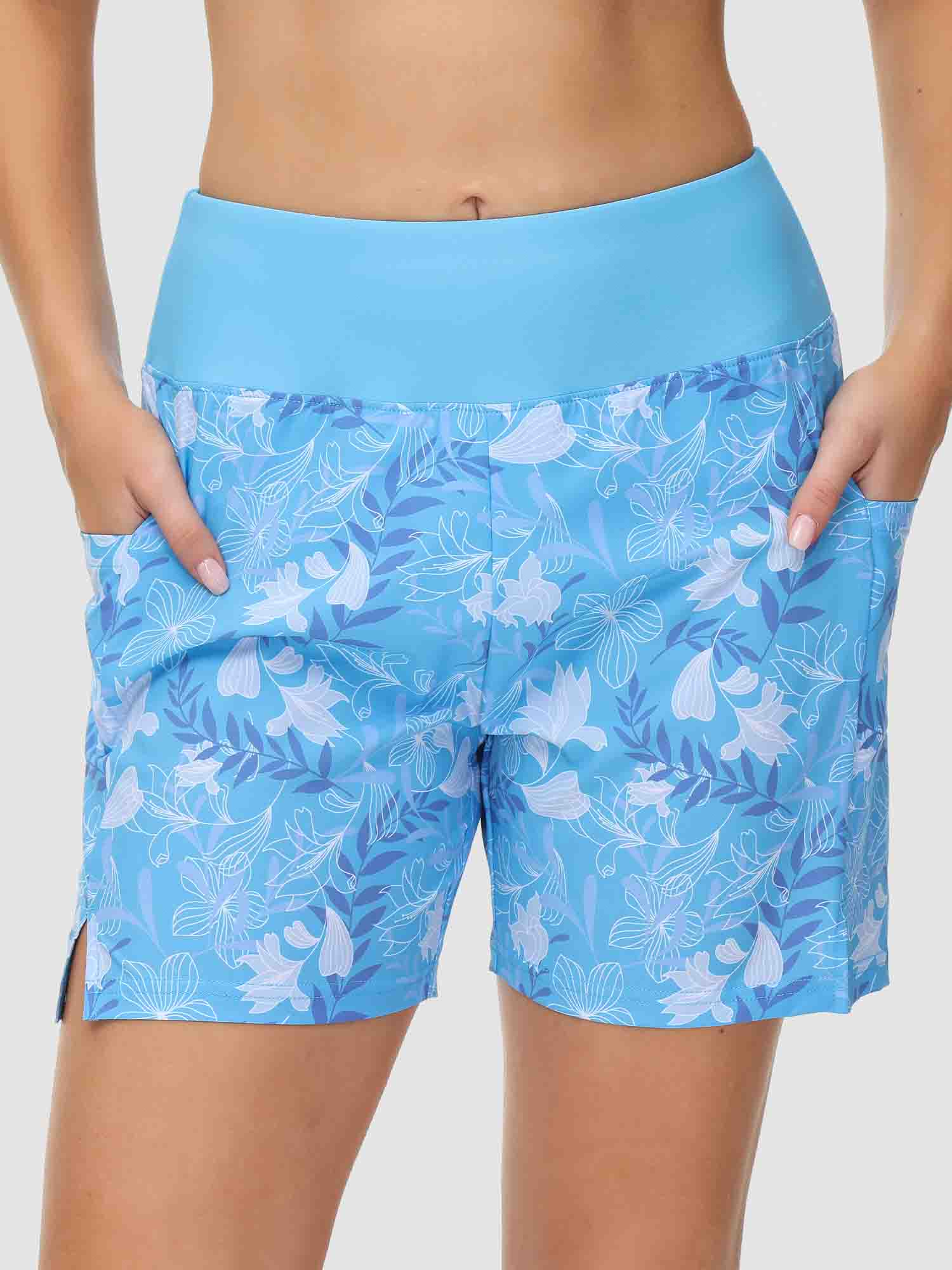 Women's 5" Printed Quick-Dry Swim Board Shorts - Image 11