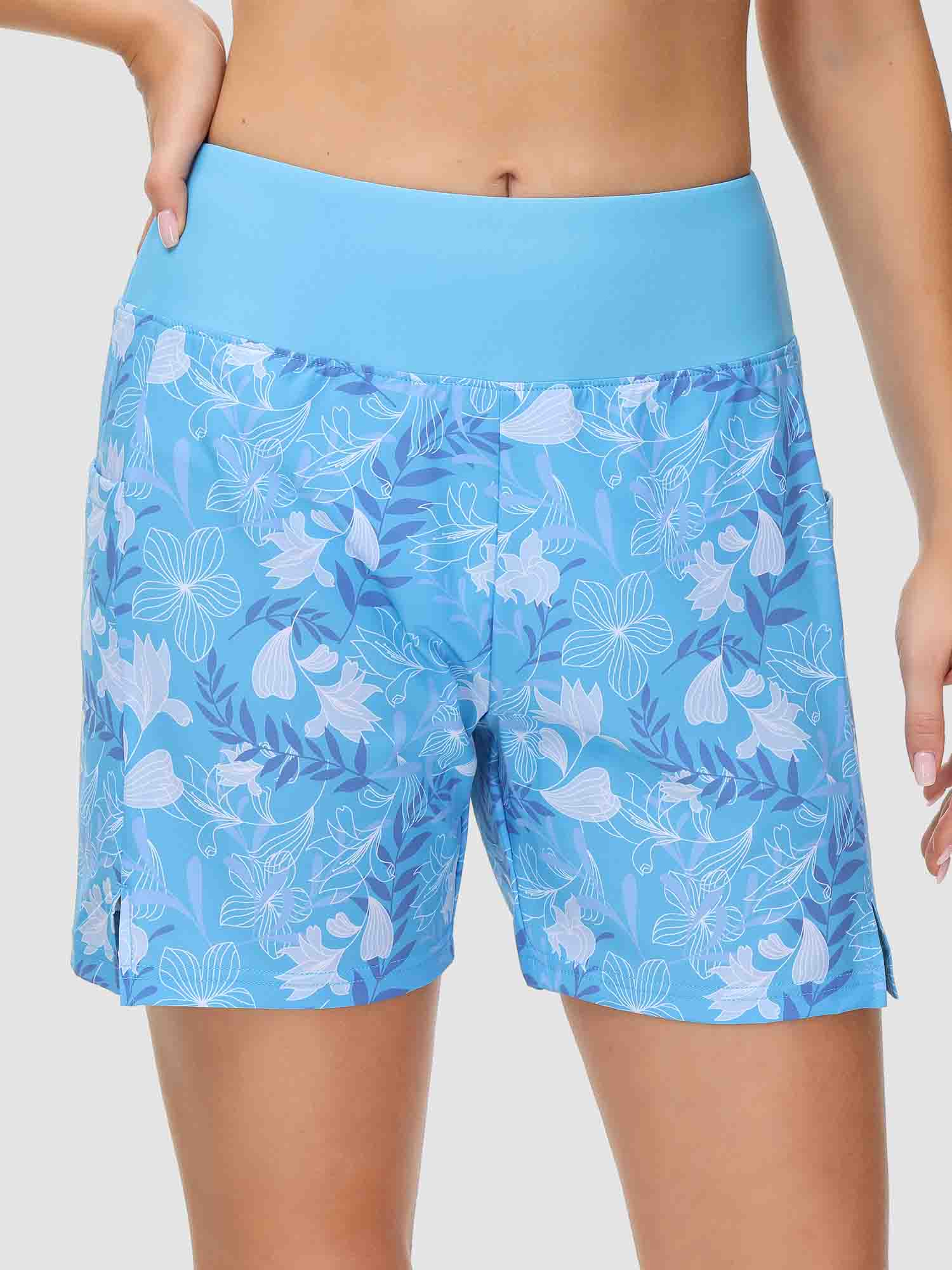 Women's 5" Printed Quick-Dry Swim Board Shorts - Image 12
