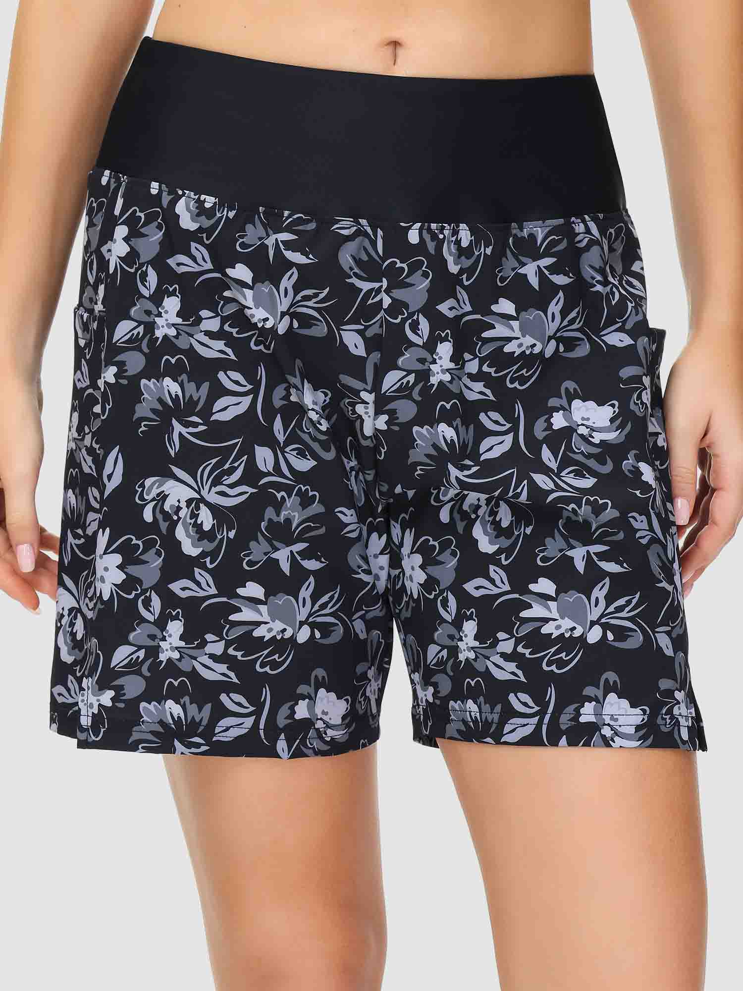 Women's 5" Printed Quick-Dry Swim Board Shorts - Image 4