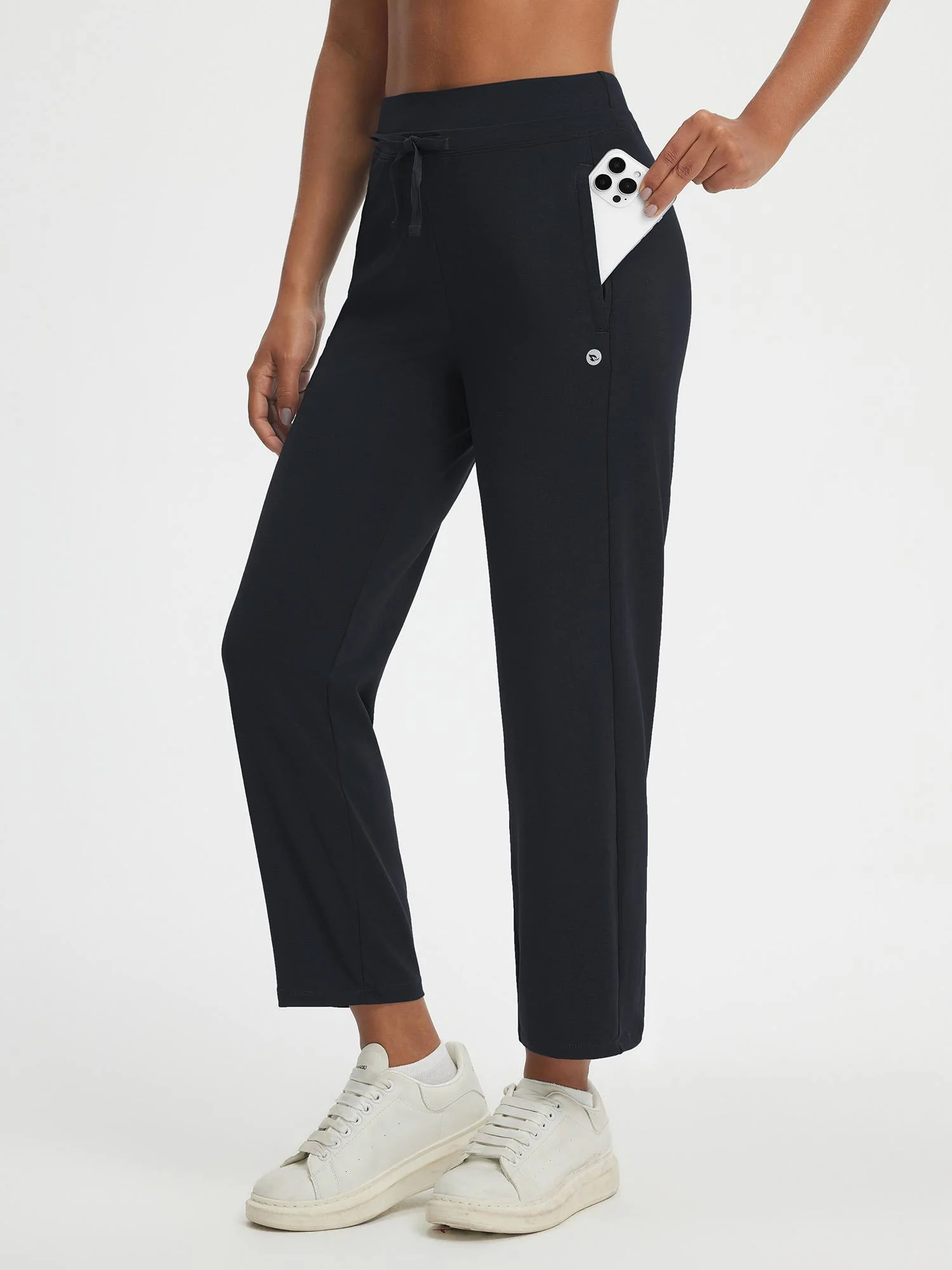 Baleaf Ultra-Soft High-Rise Zipper Pockets Pant 25" - Image 2
