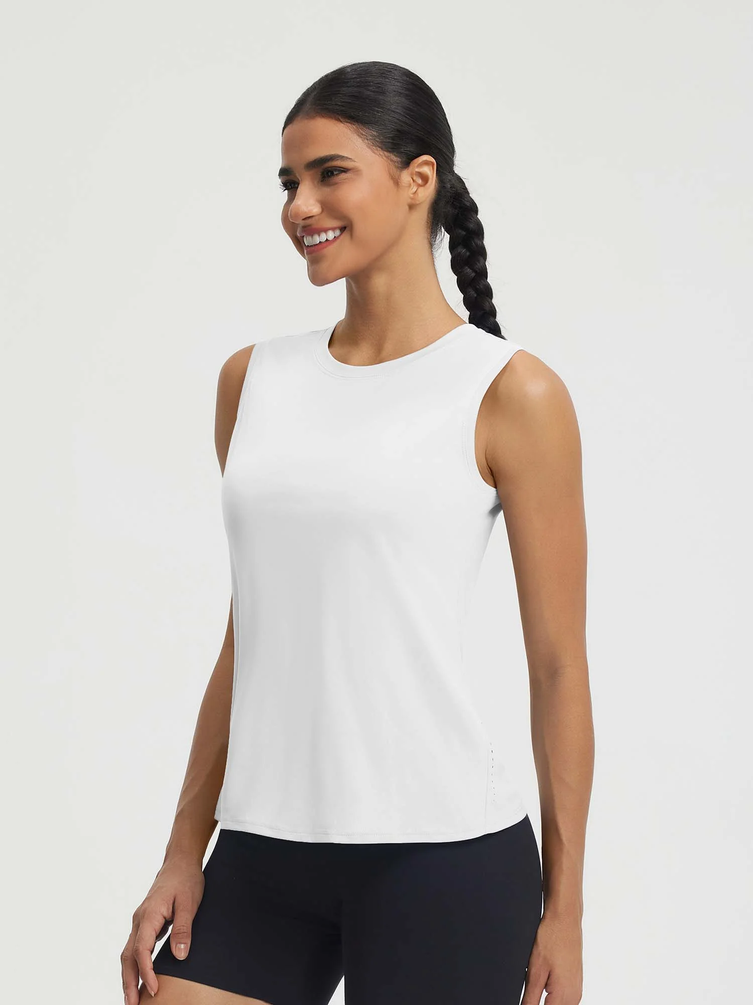 Baleaf UPF 50+ Crop Open Back Tank Top - Image 4