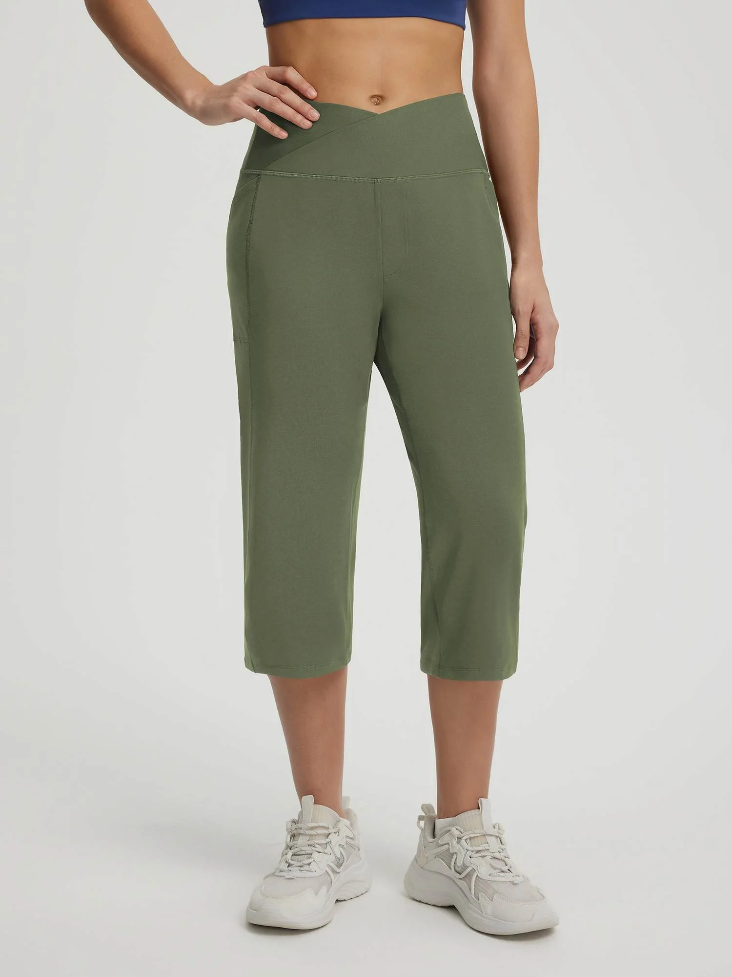 Baleaf V Cross Straight Leg Capri Pants 18" - Image 13