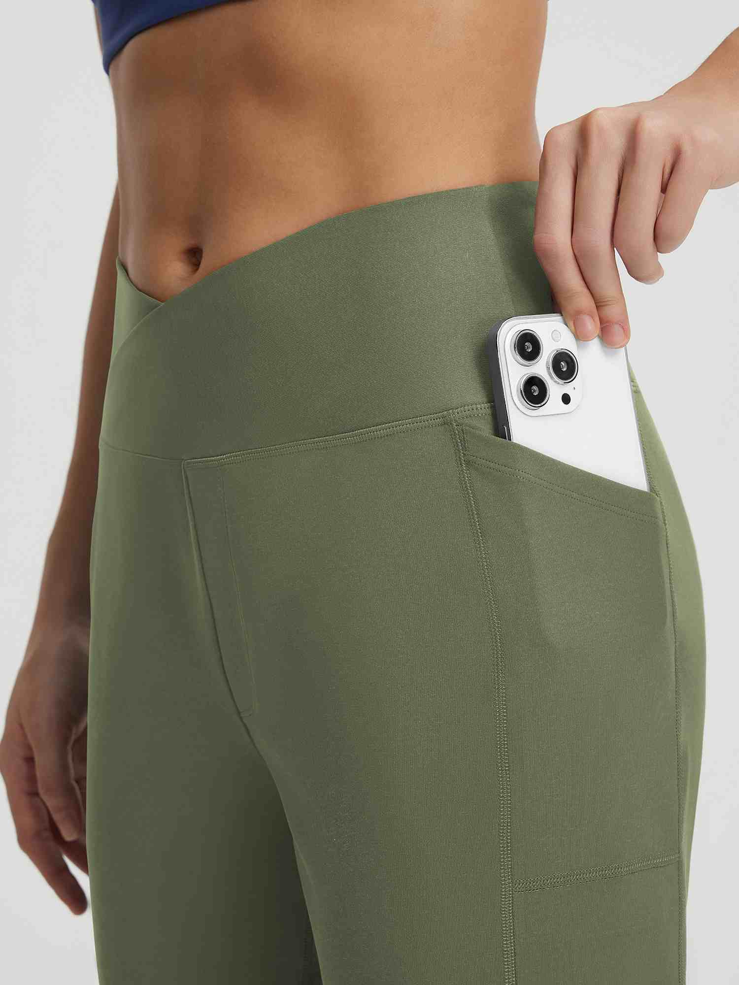 Baleaf V Cross Straight Leg Capri Pants 18" - Image 17