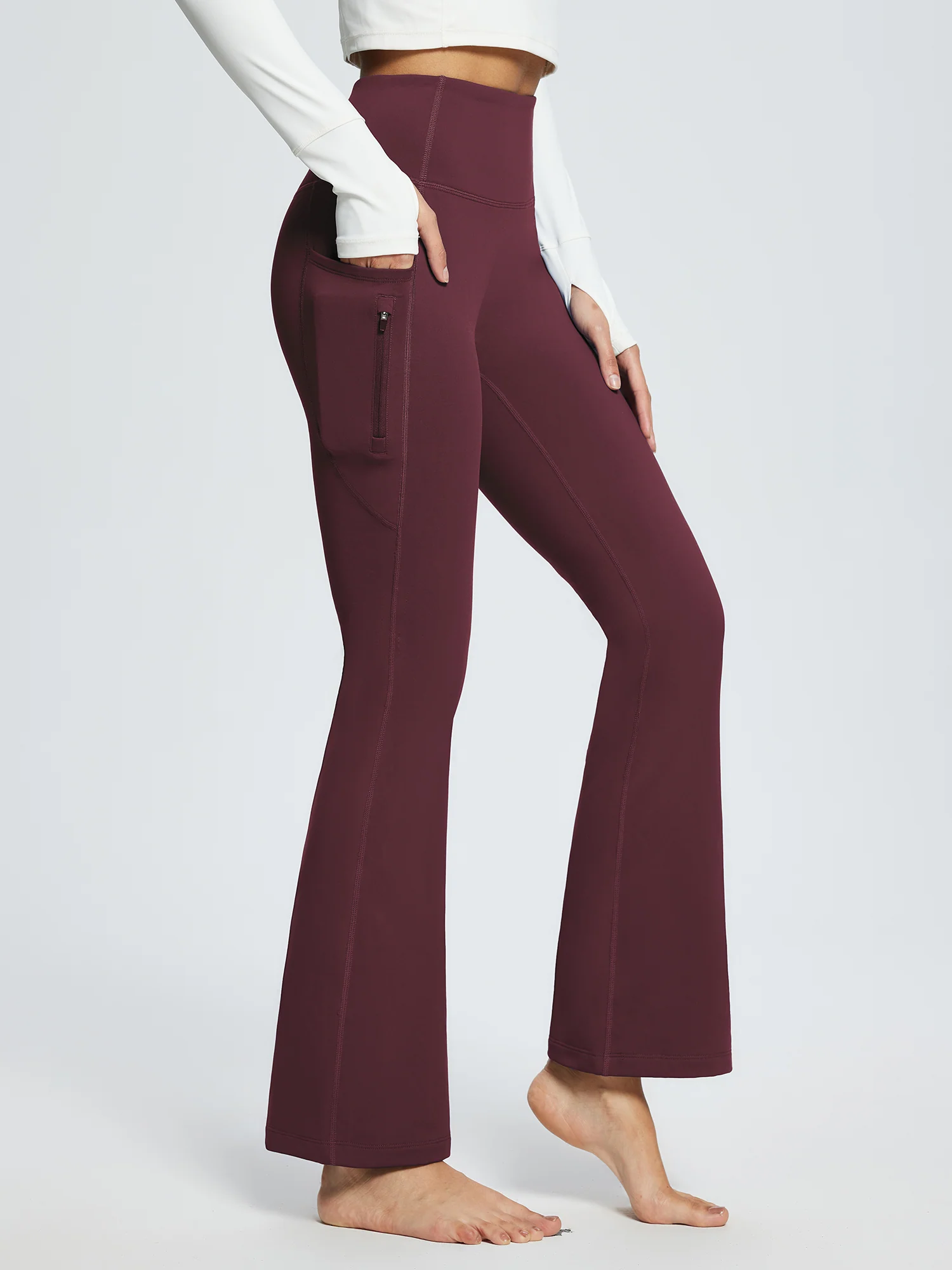 Laureate High-Rise Thermal Flared Pants - Image 33