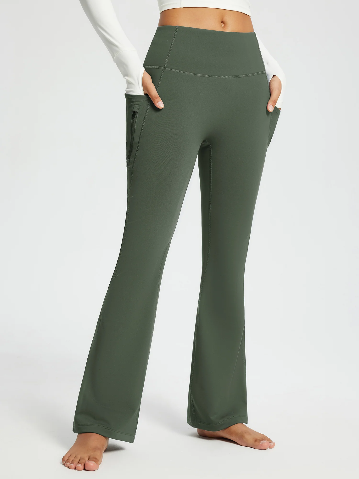 Laureate High-Rise Thermal Flared Pants - Image 37