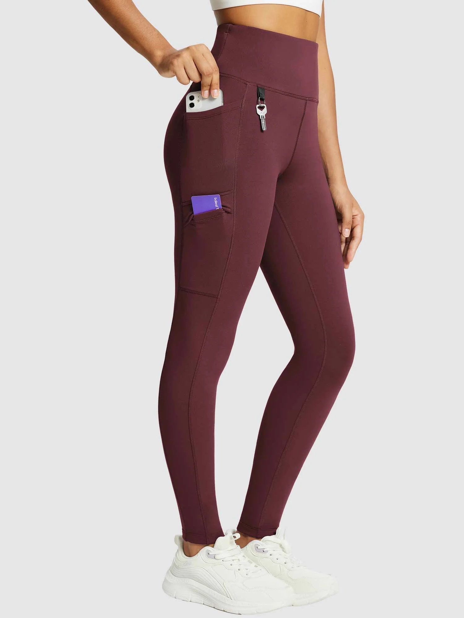 Laureate High-Rise Zipper Pockets Thermal Leggings - Image 54