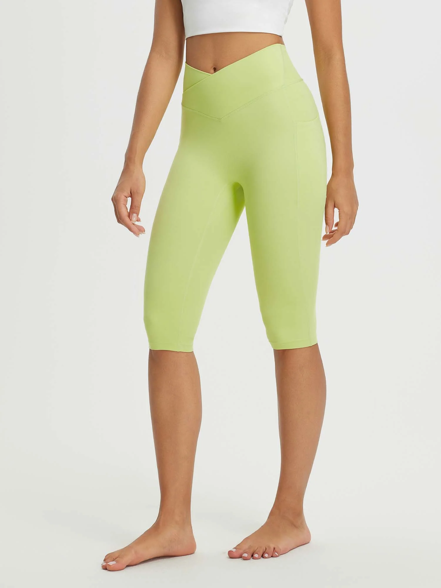 Women's 14" High-Waisted Crossover Capris - Image 32