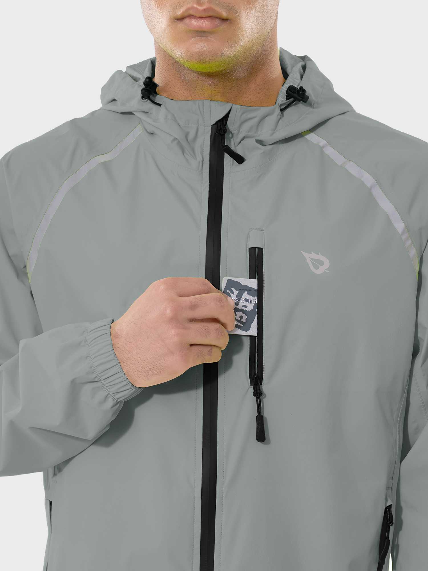 Men's UPF 50+ Waterproof Cycling Rain Jacket - Image 48