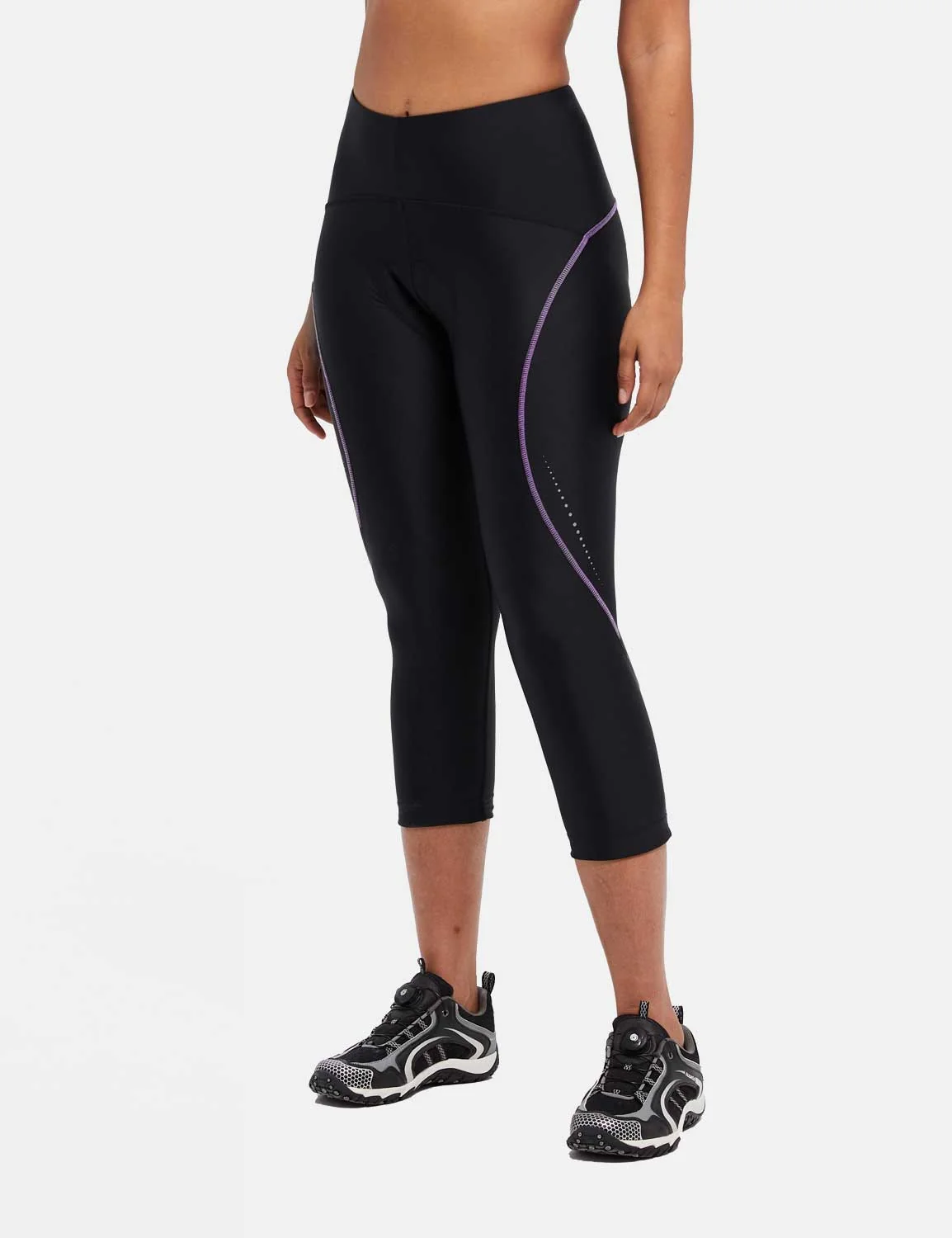 Women's UPF 50+ High-Waisted Padded Cycling Capris - Image 9