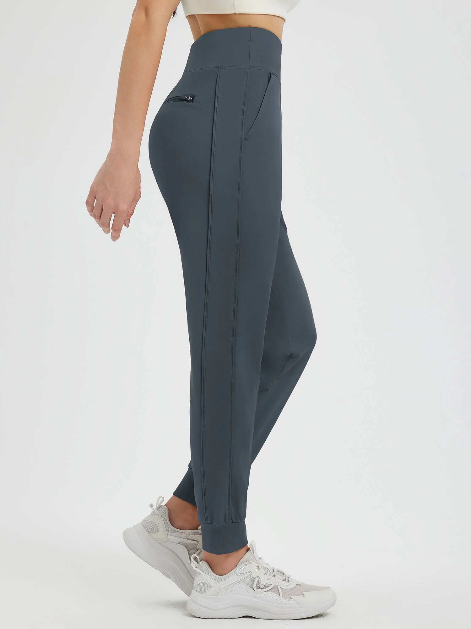 Flat Waist Fleece-Lined Running Joggers - Image 33