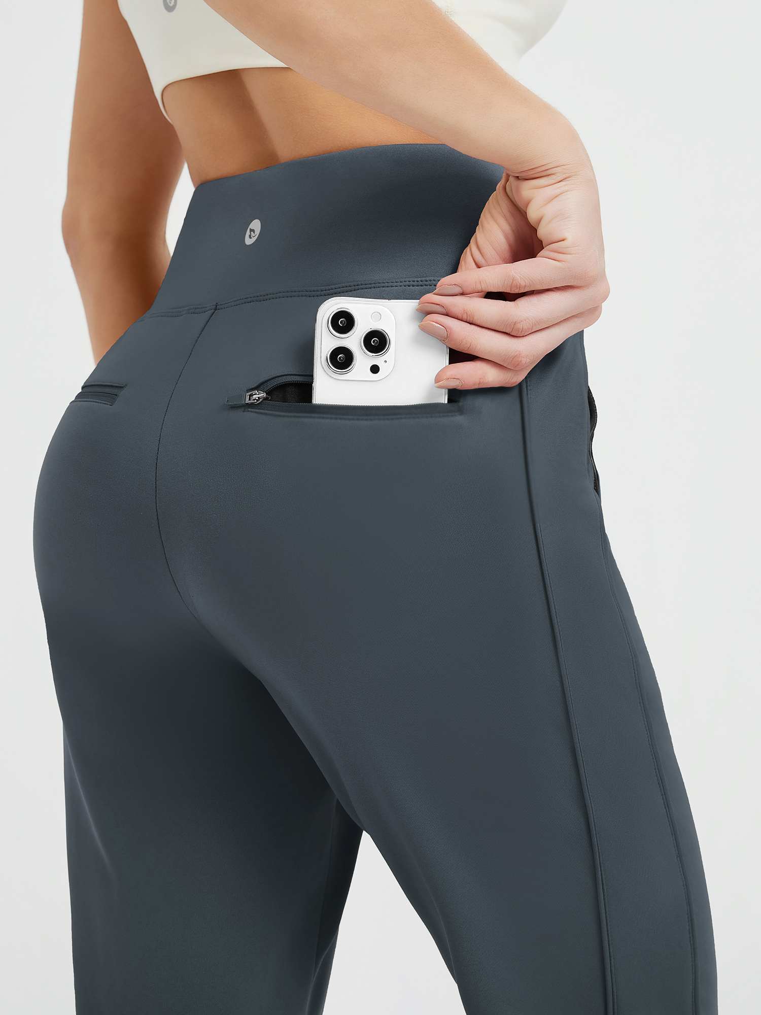 Flat Waist Fleece-Lined Running Joggers - Image 36