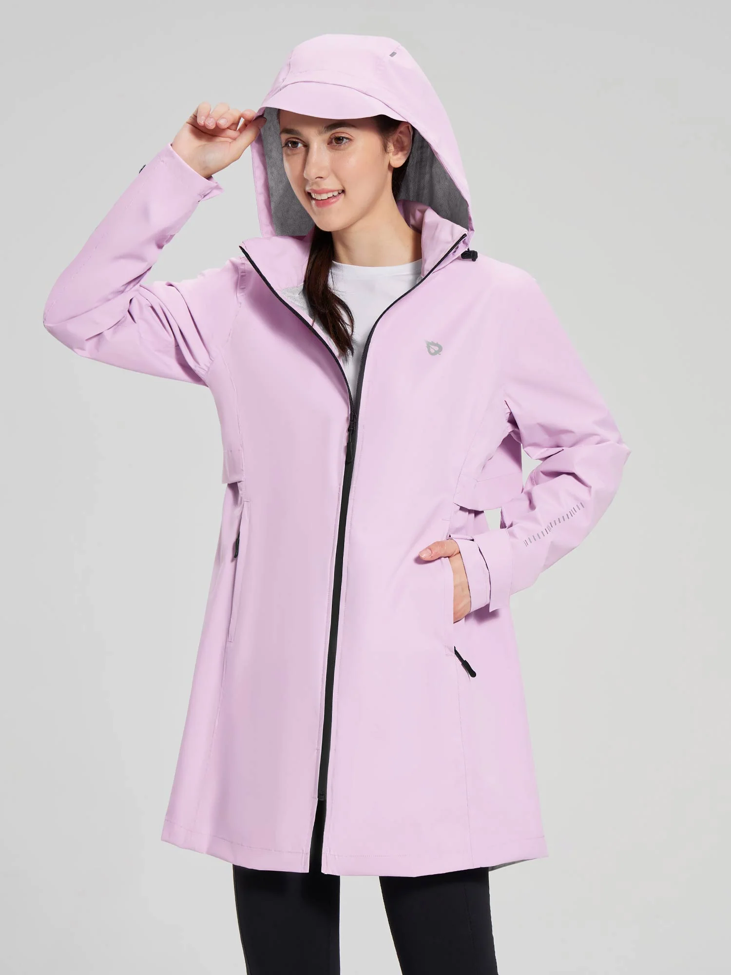 Flyleaf Mid-Length Hooded Waterproof Jacket - Image 3
