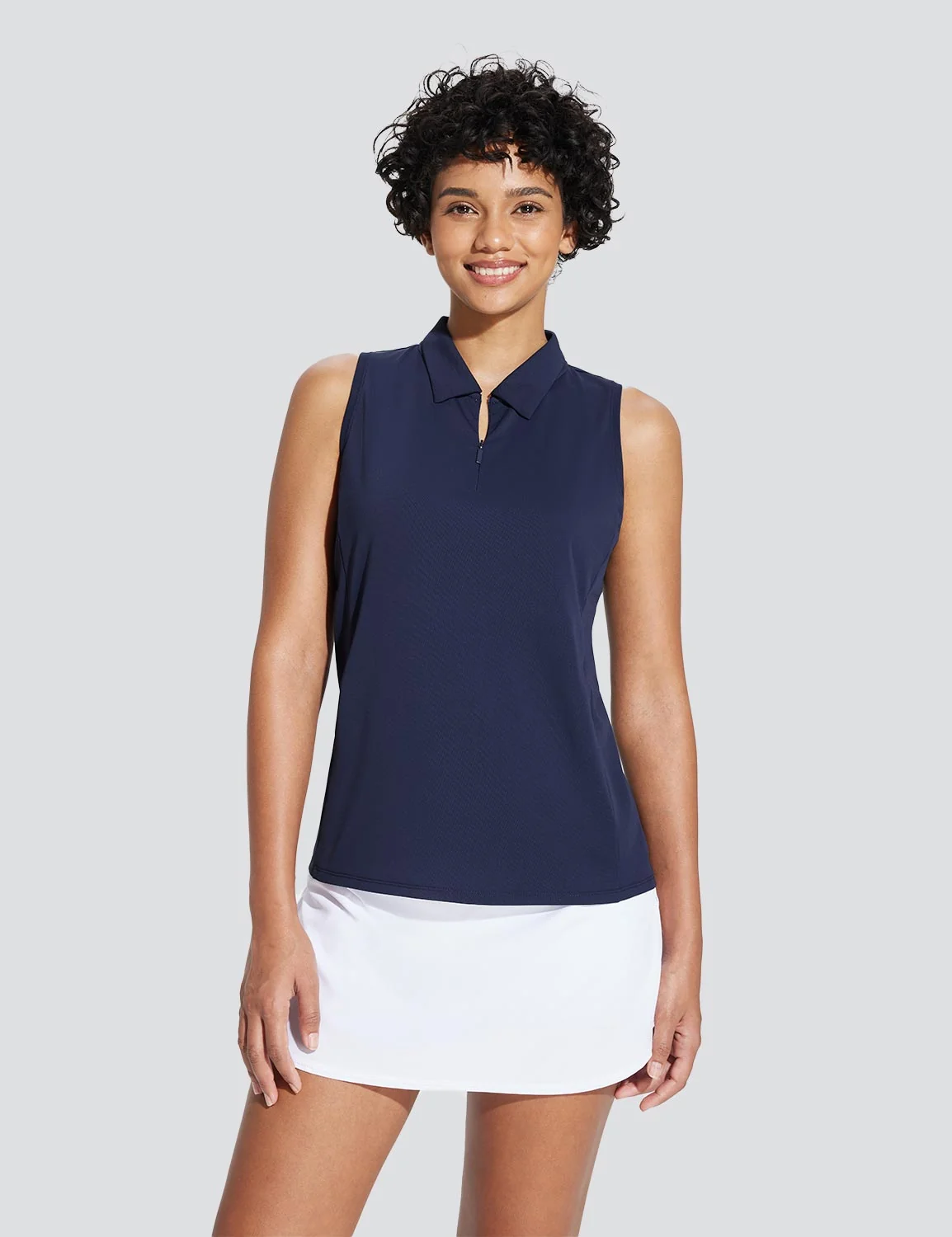 Flyleaf UPF 50+ Quick-Dry Sleeveless Golf Polo Shirt - Image 13