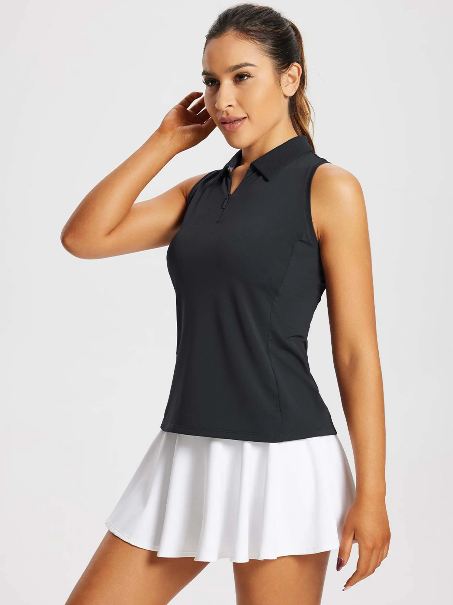 Women's Sleeveless Golf Polo Shirt - Image 3