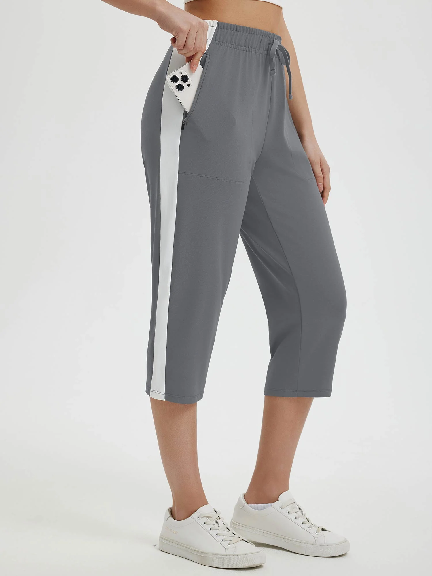 Women's 19" Quick-Dry Yoga Capri Pants - Image 31