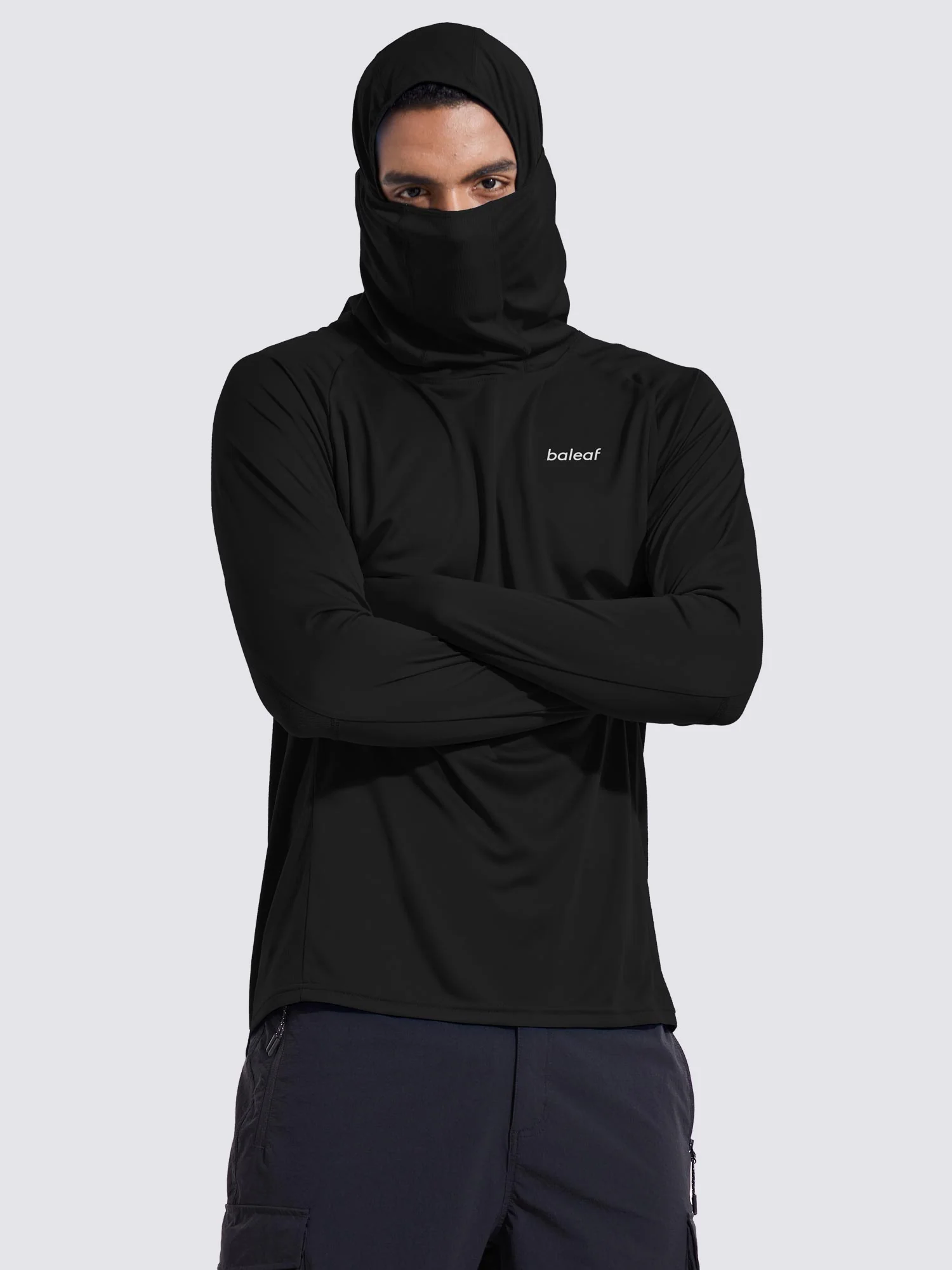 Men's UPF 50+ Sun Protection Hoodie with Built-in Mask - Image 32