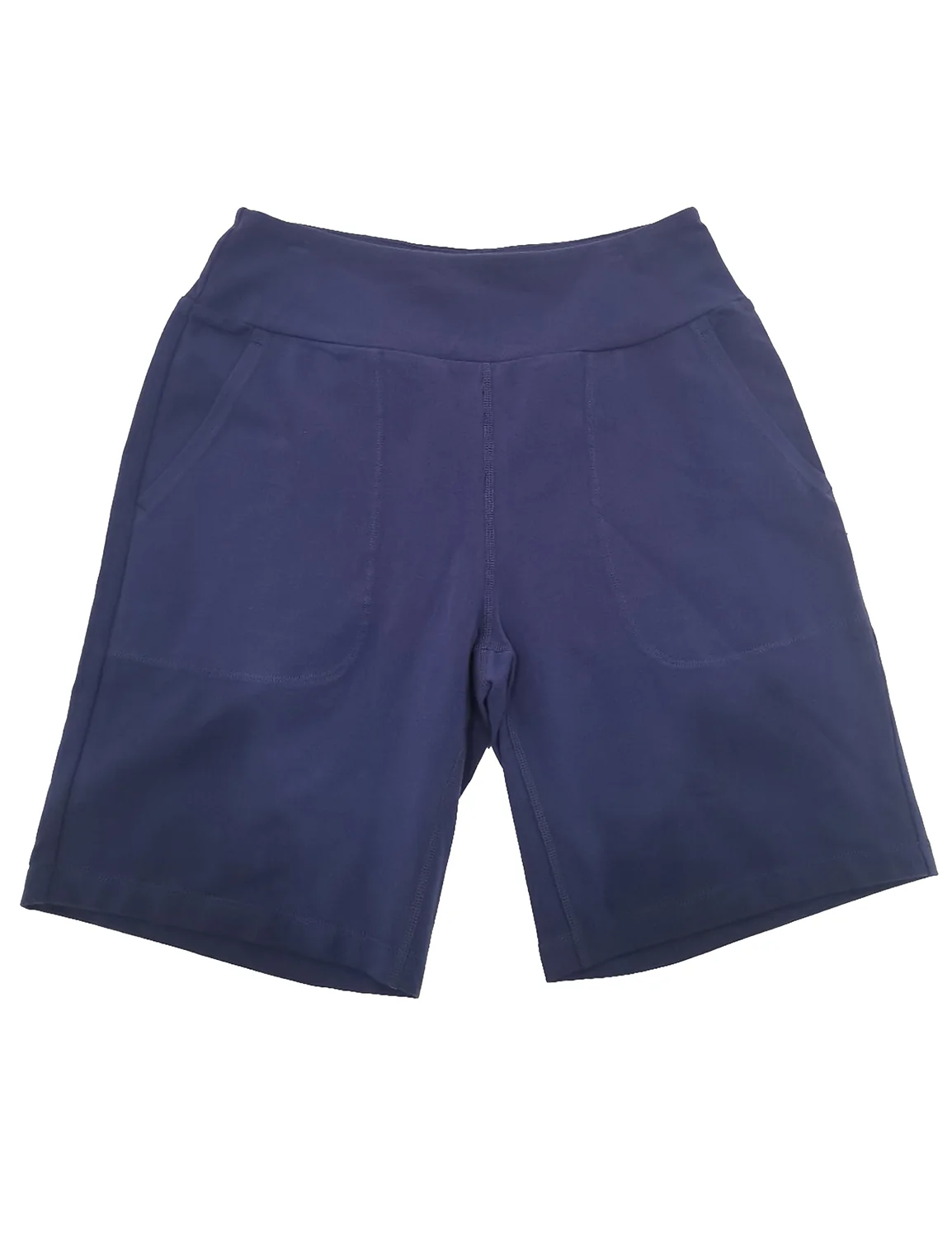 8" Yoga Knit Waistband Straight Leg Knee Shorts - Image 18