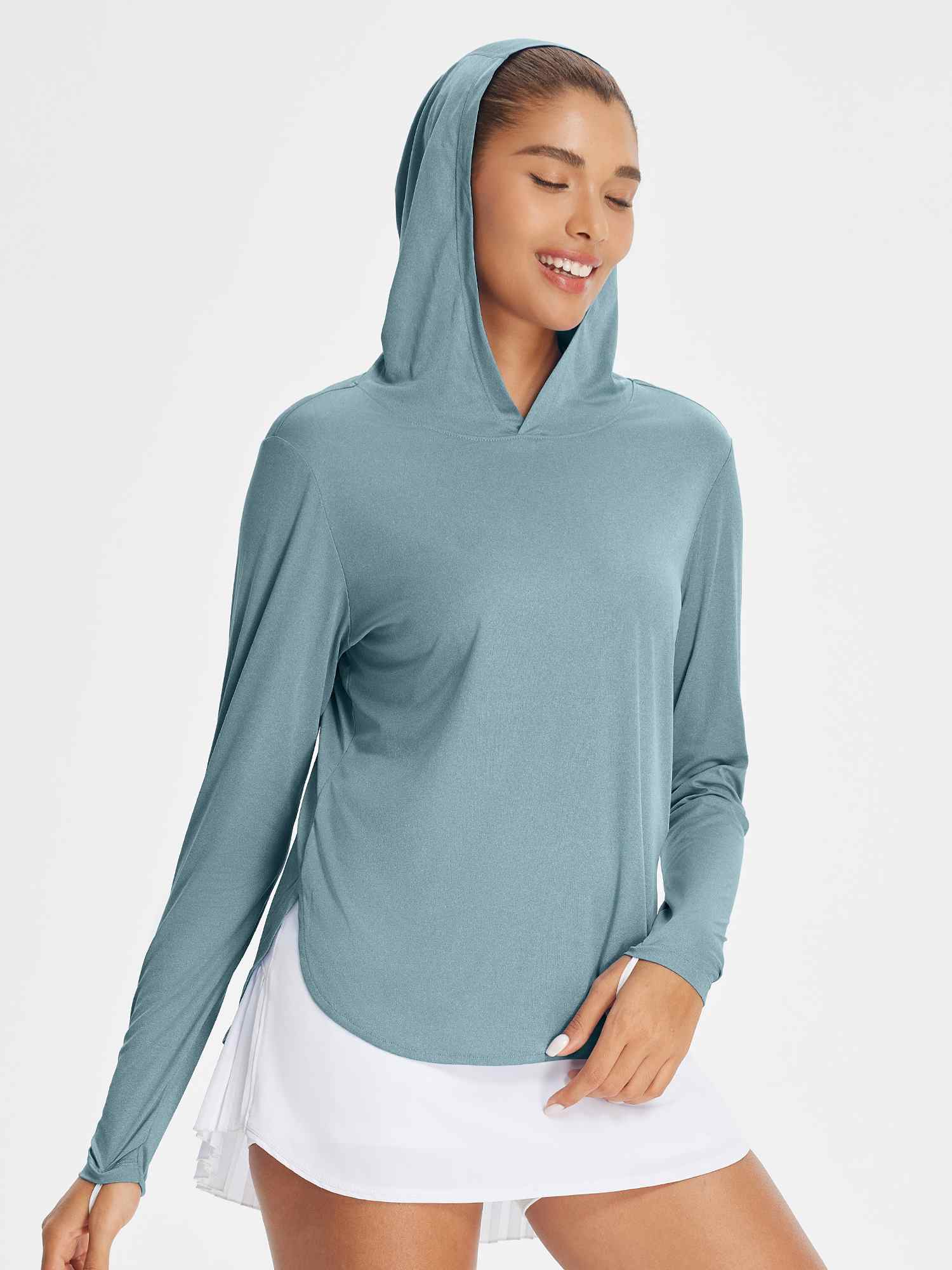 Women's Hooded Long Sleeve Sun Shirt - Image 4