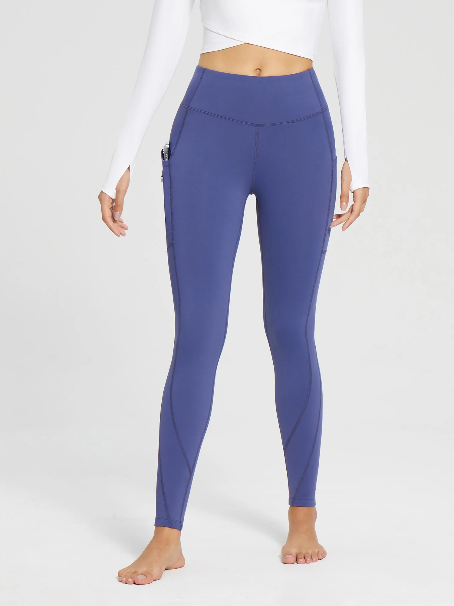 Laureate Fleece-Lined High Rise Pocket Leggings - Image 14