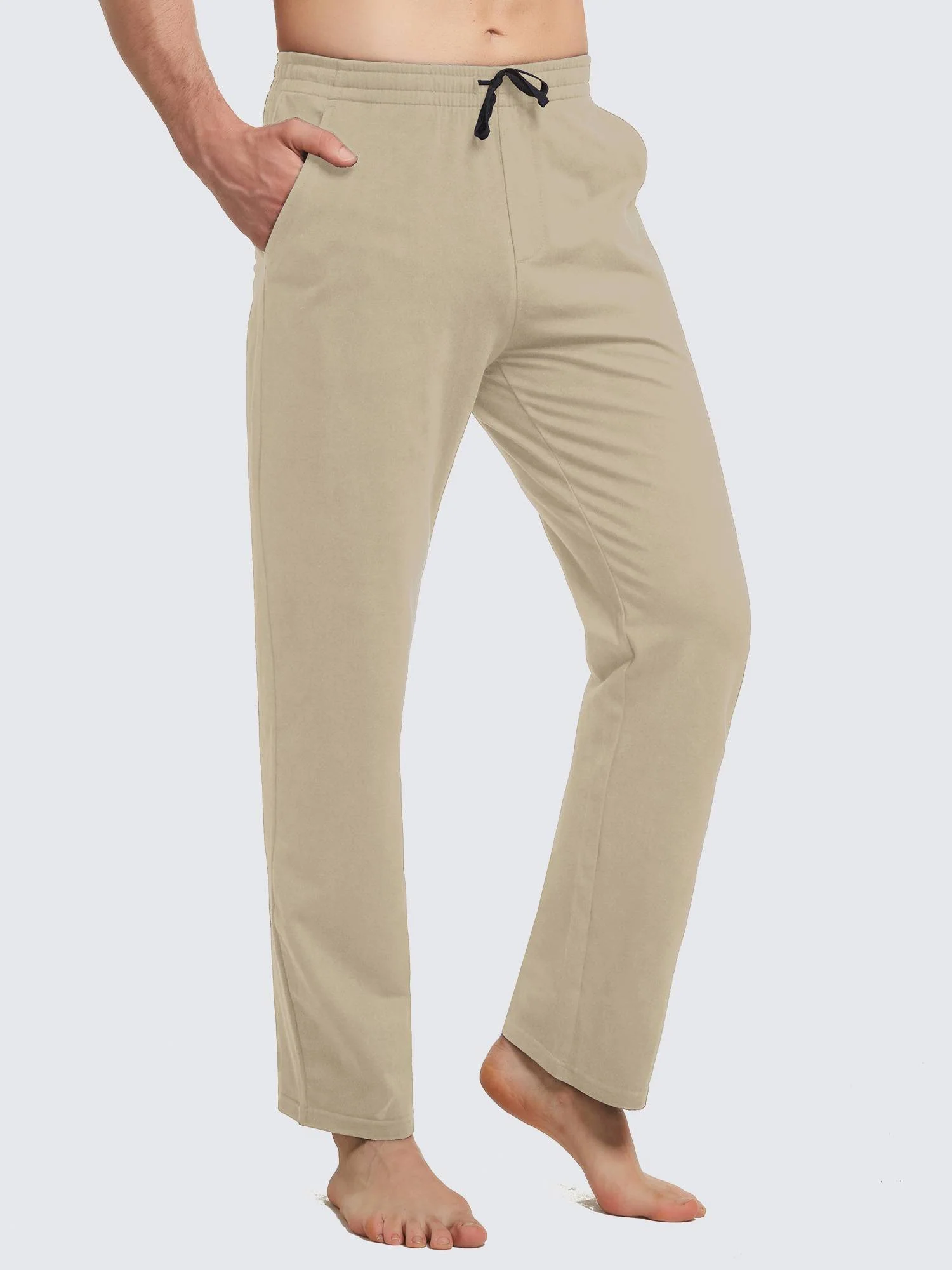 Men's Cotton Straight-Leg Lounge Drawstring Pants - Image 27