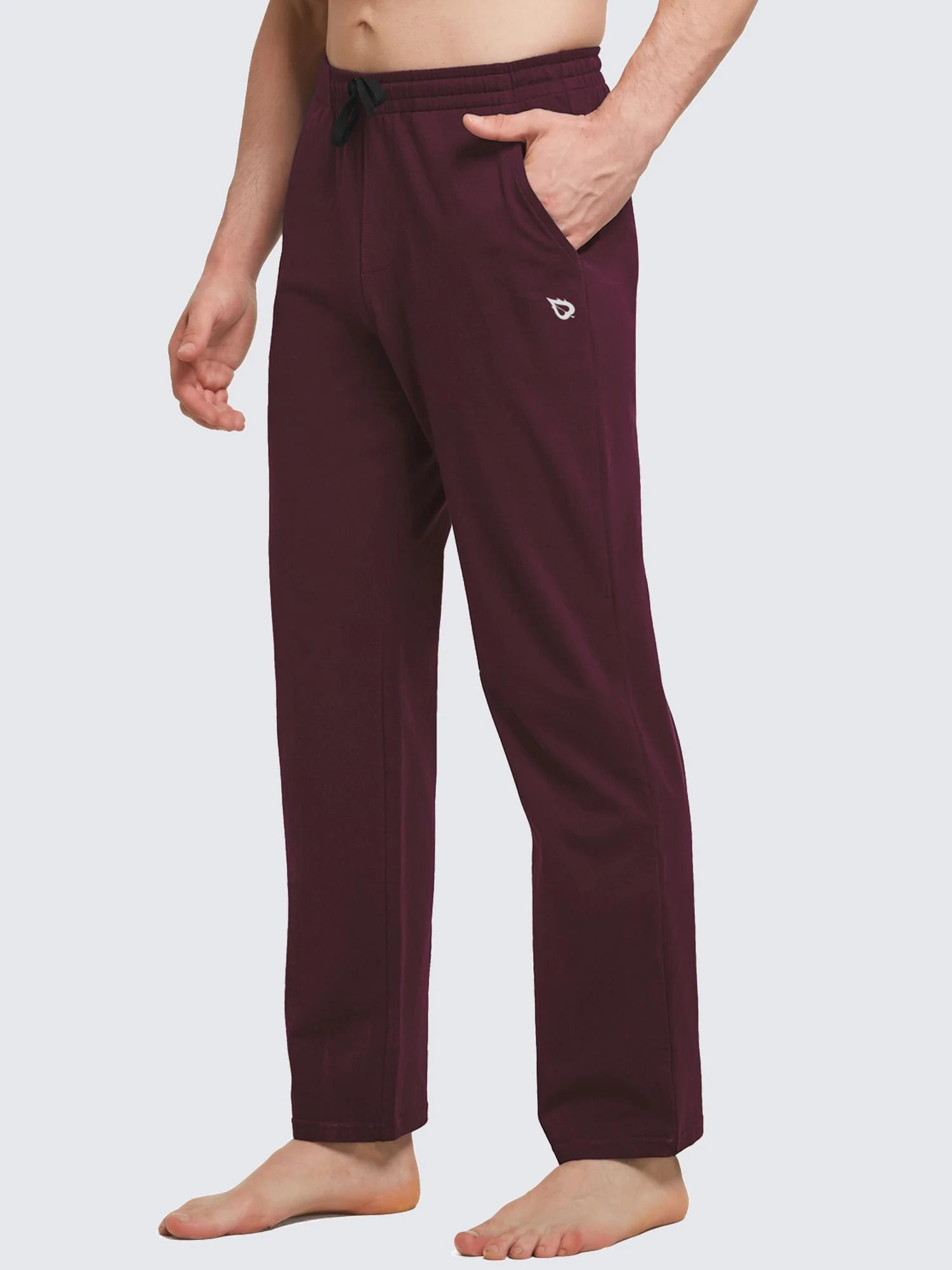 Men's Cotton Straight-Leg Lounge Drawstring Pants - Image 56