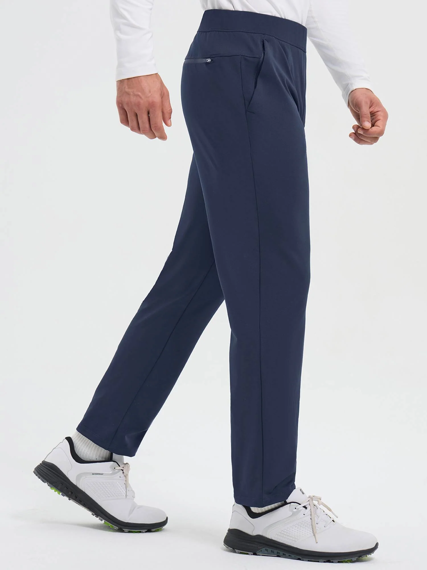Men's Golf Elastic-Waist Fleece Straight-Leg Pants - Image 21