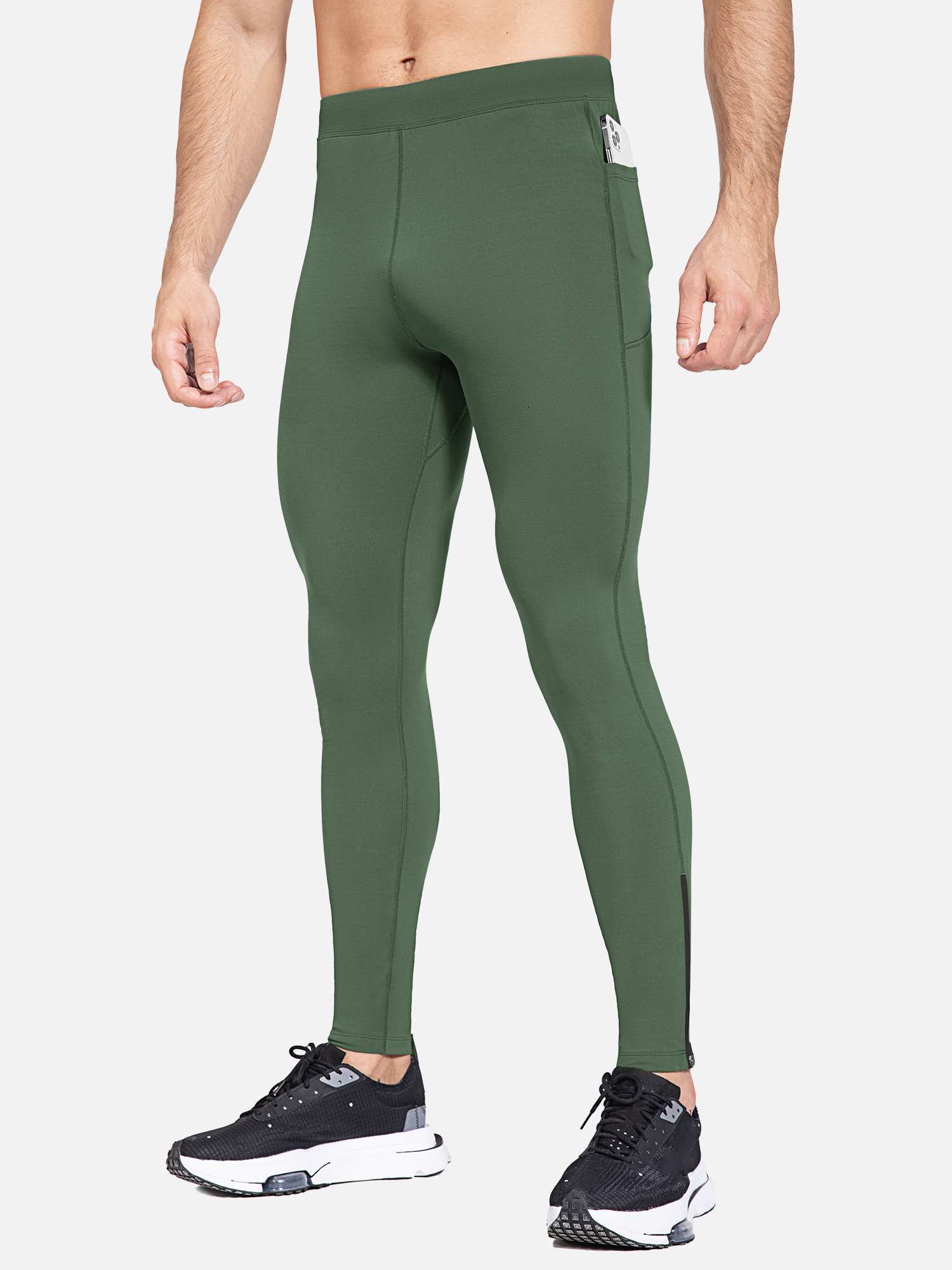 Men's Fleece-Lined Water-Resistant Running Tights - Image 7