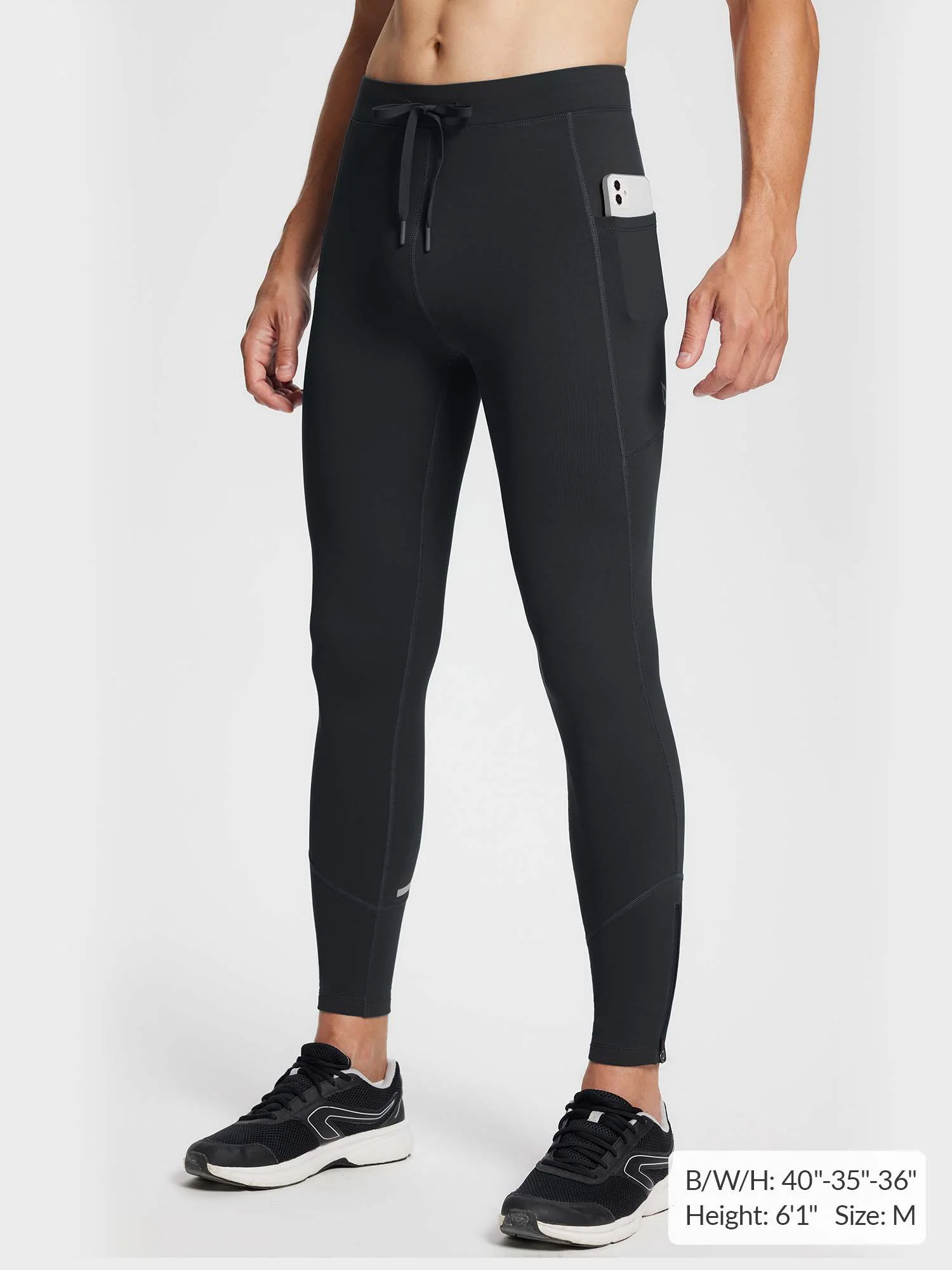 Men's Fleece Lined Winter Running Tights - Image 16