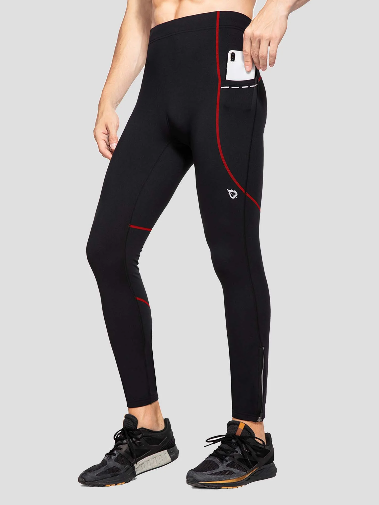 Men's Winter Fleece-Lined Cycling Tights - Image 14