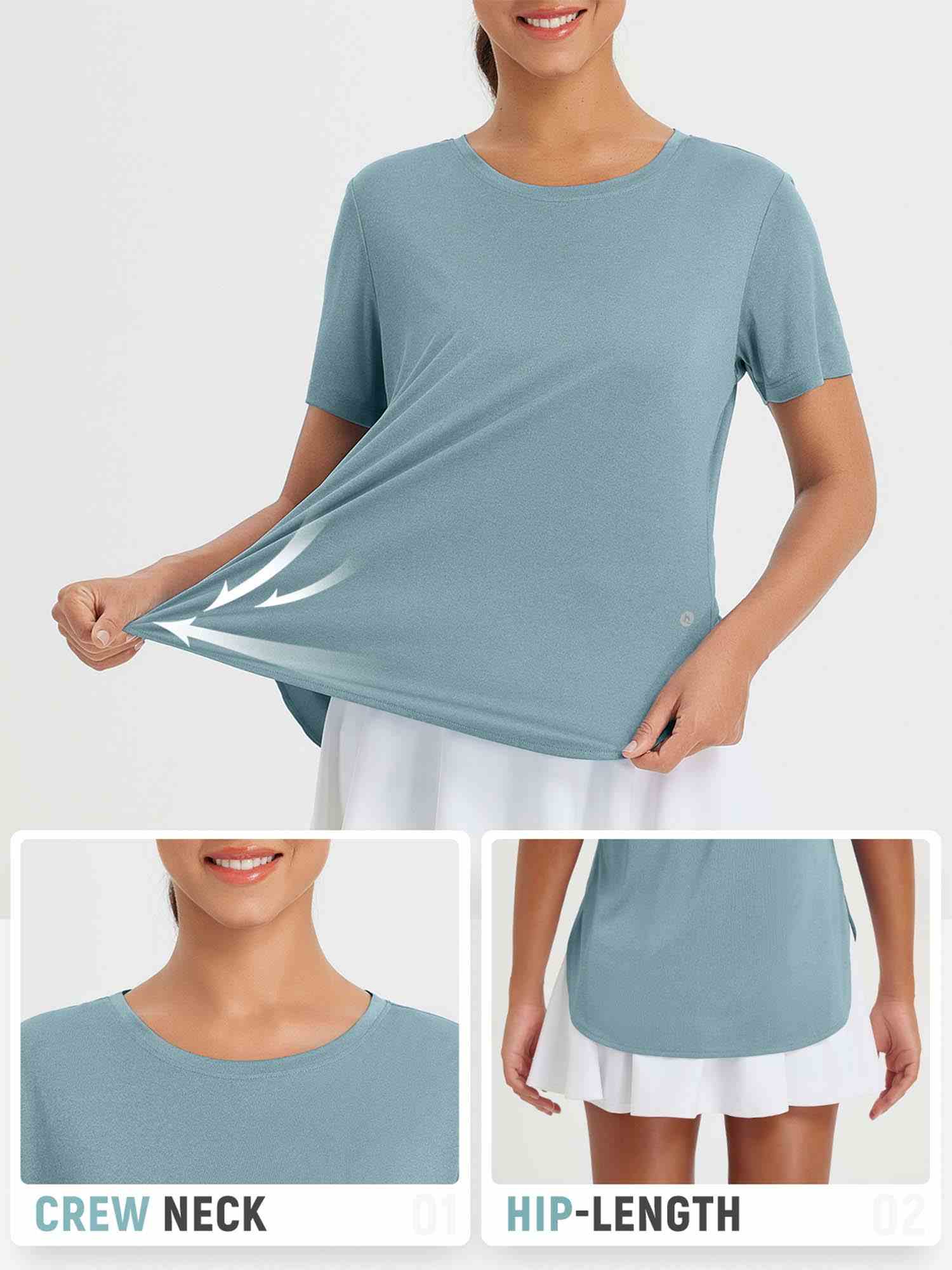 Women's Outdoor Short Sleeve Crew Neck T-Shirt - Image 4