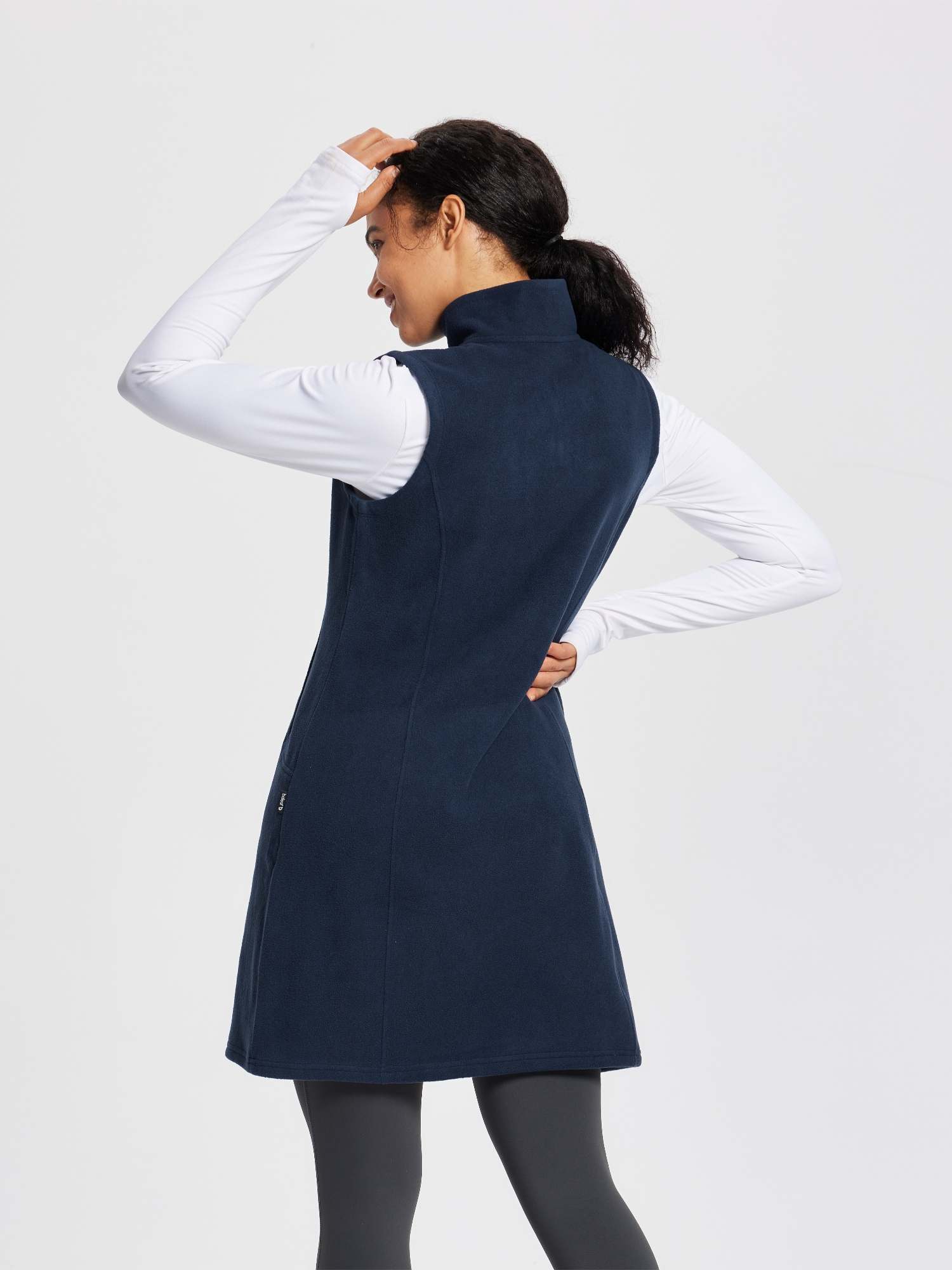 Outdoor Sleeveless Fleece Thermal Dress - Image 17