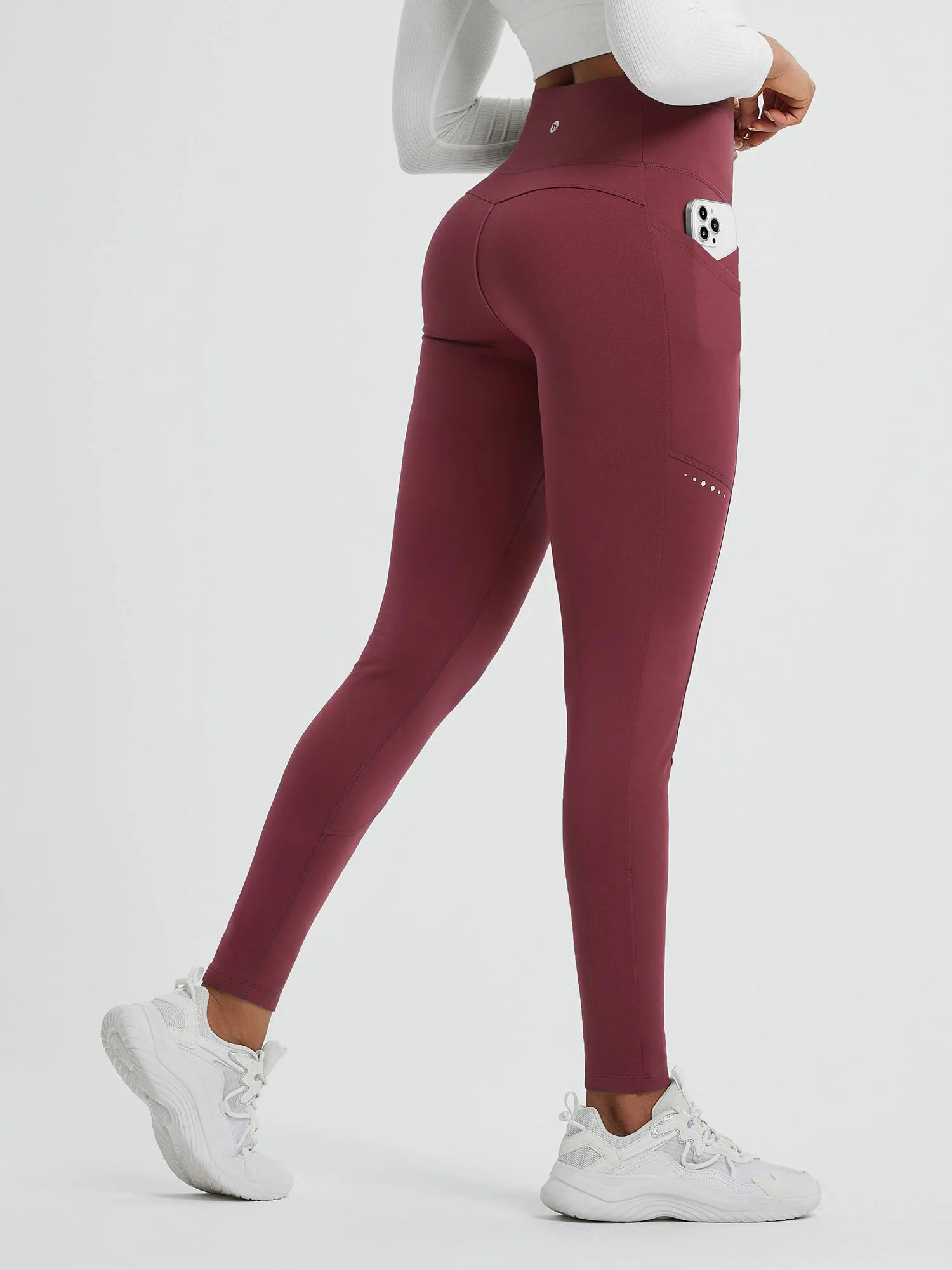 Running Cross Pocket Fleece Tight Leggings - Image 15