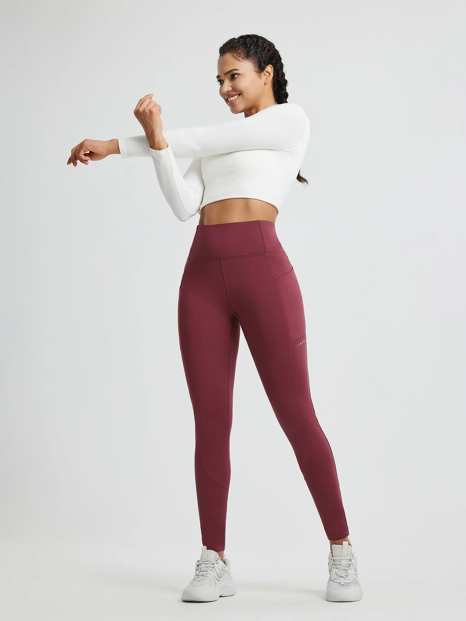 Running Cross Pocket Fleece Tight Leggings - Image 19