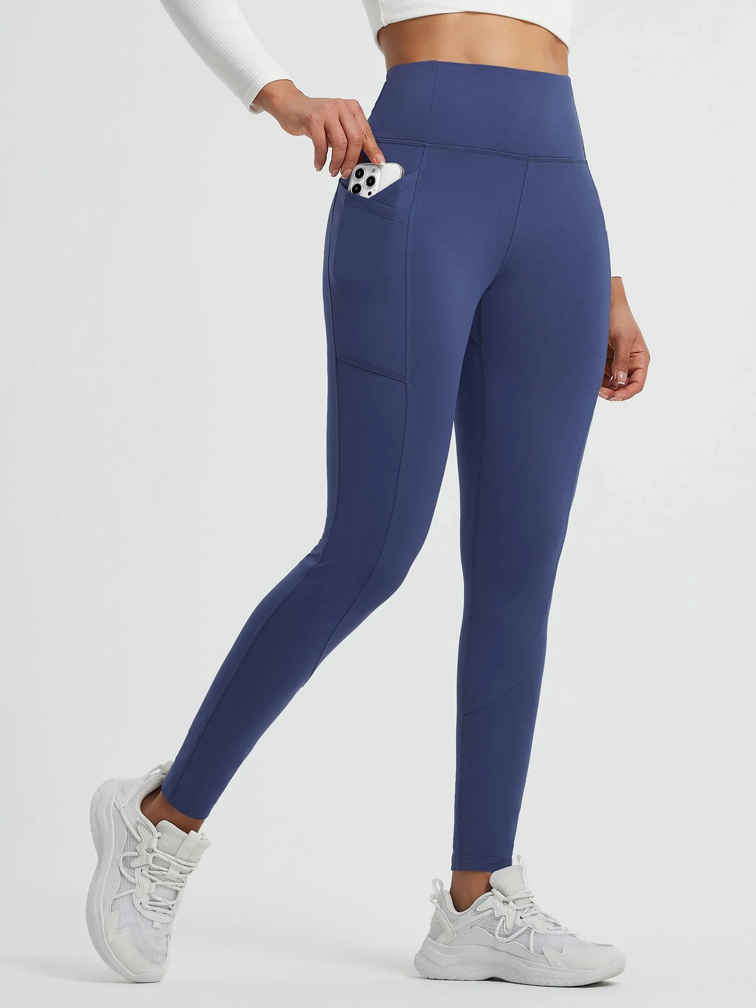 Running Cross Pocket Fleece Tight Leggings - Image 20