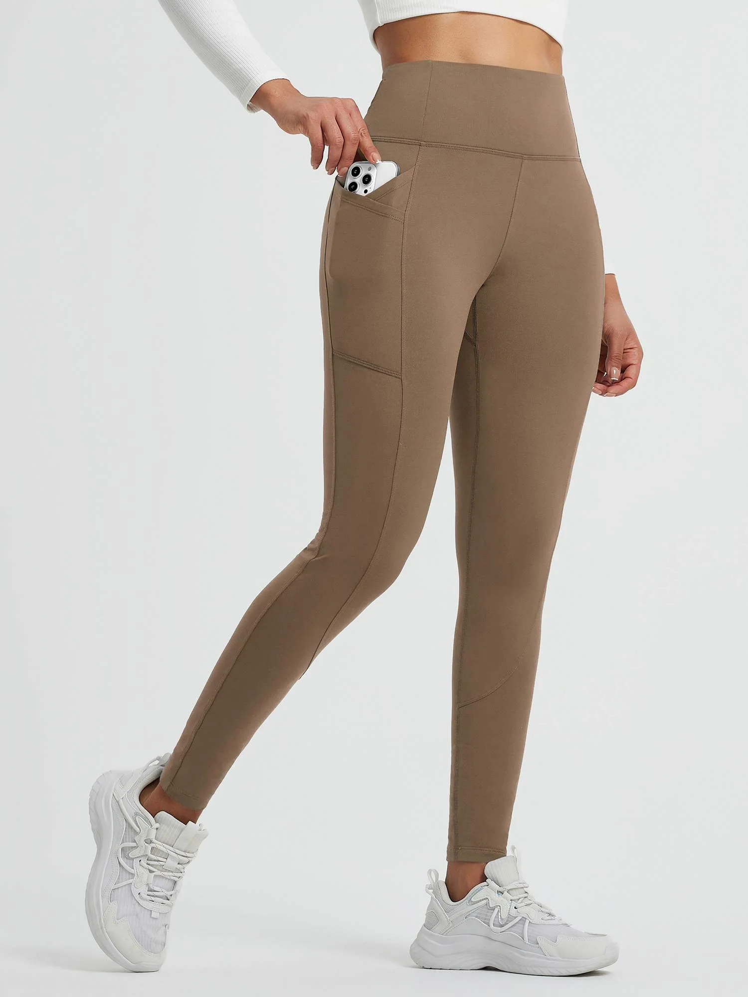 Running Cross Pocket Fleece Tight Leggings - Image 28