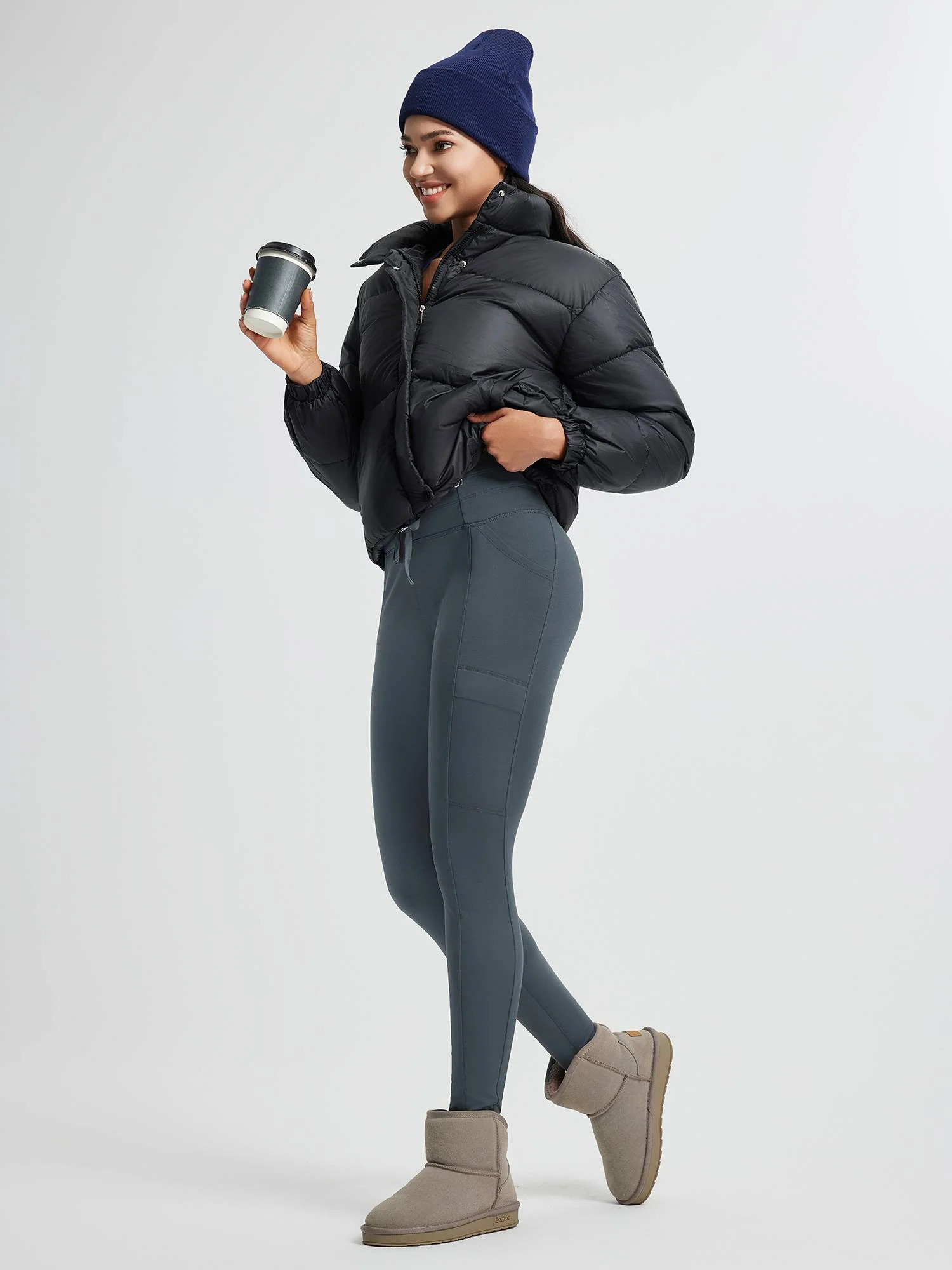 Running High-Waisted Fleece Leggings - Image 28