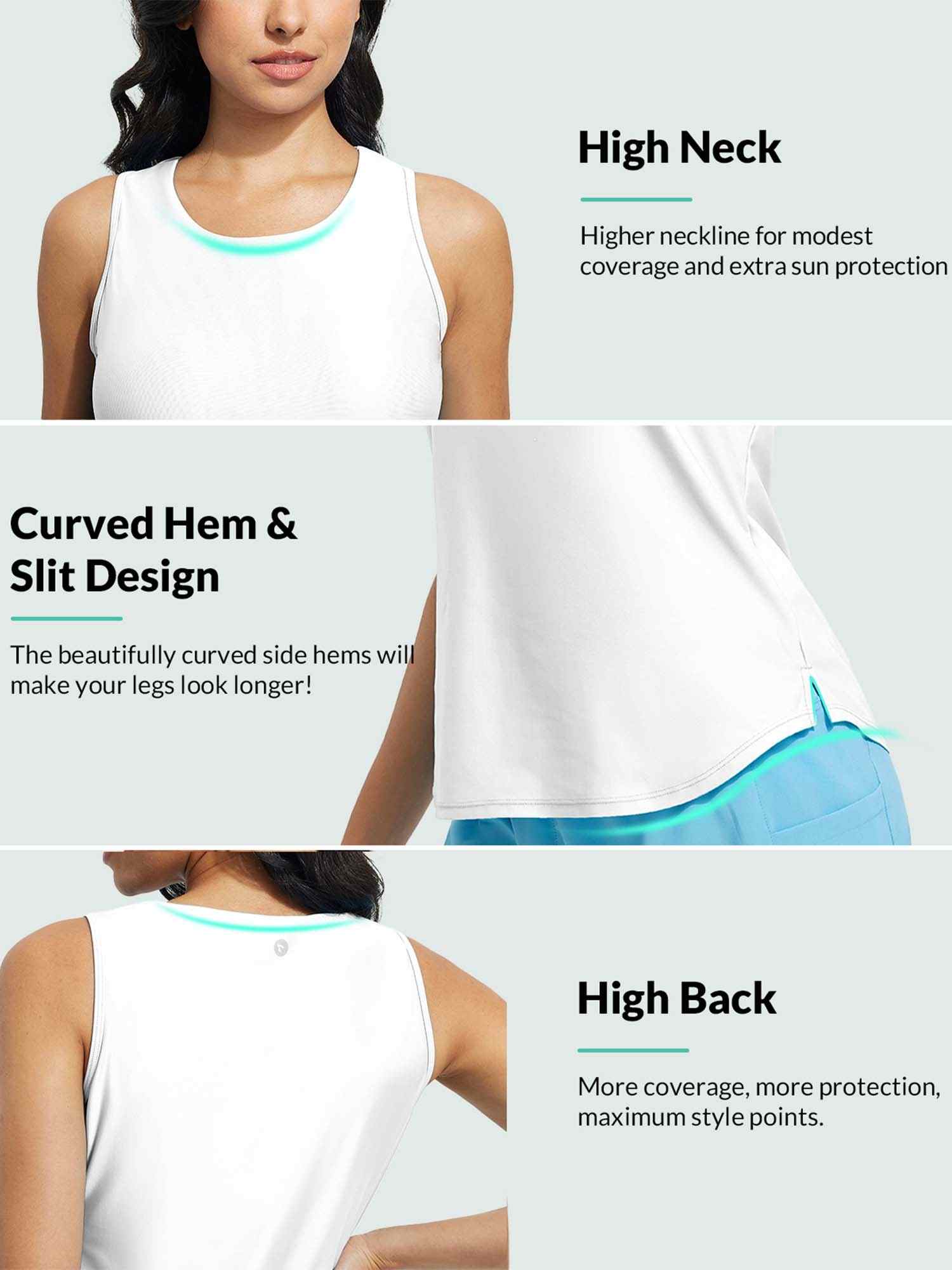 Women's High Neck Tankini Top - Image 3