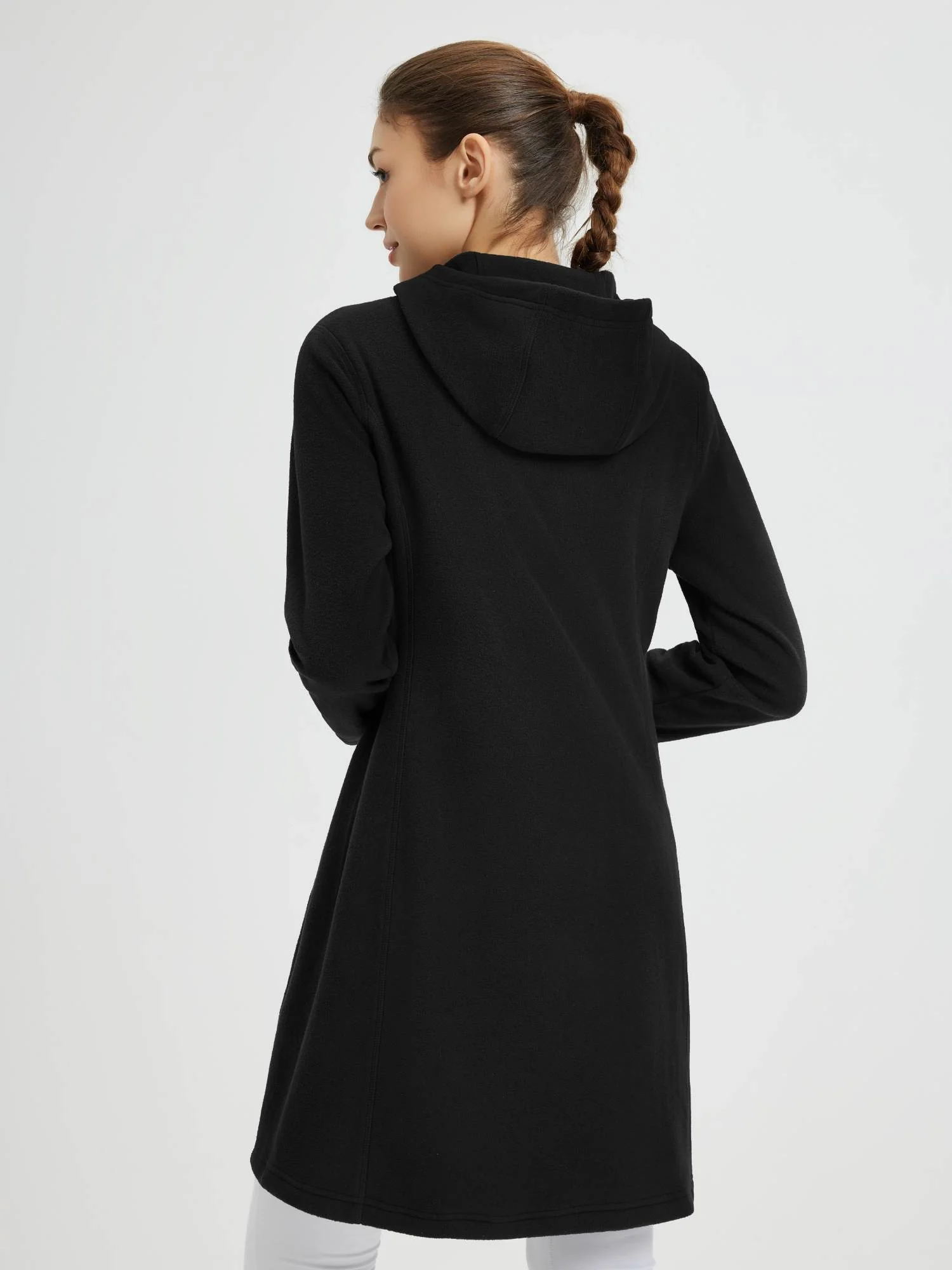 Women’s Outdoor Knit Hooded Fleece Dress - Image 12
