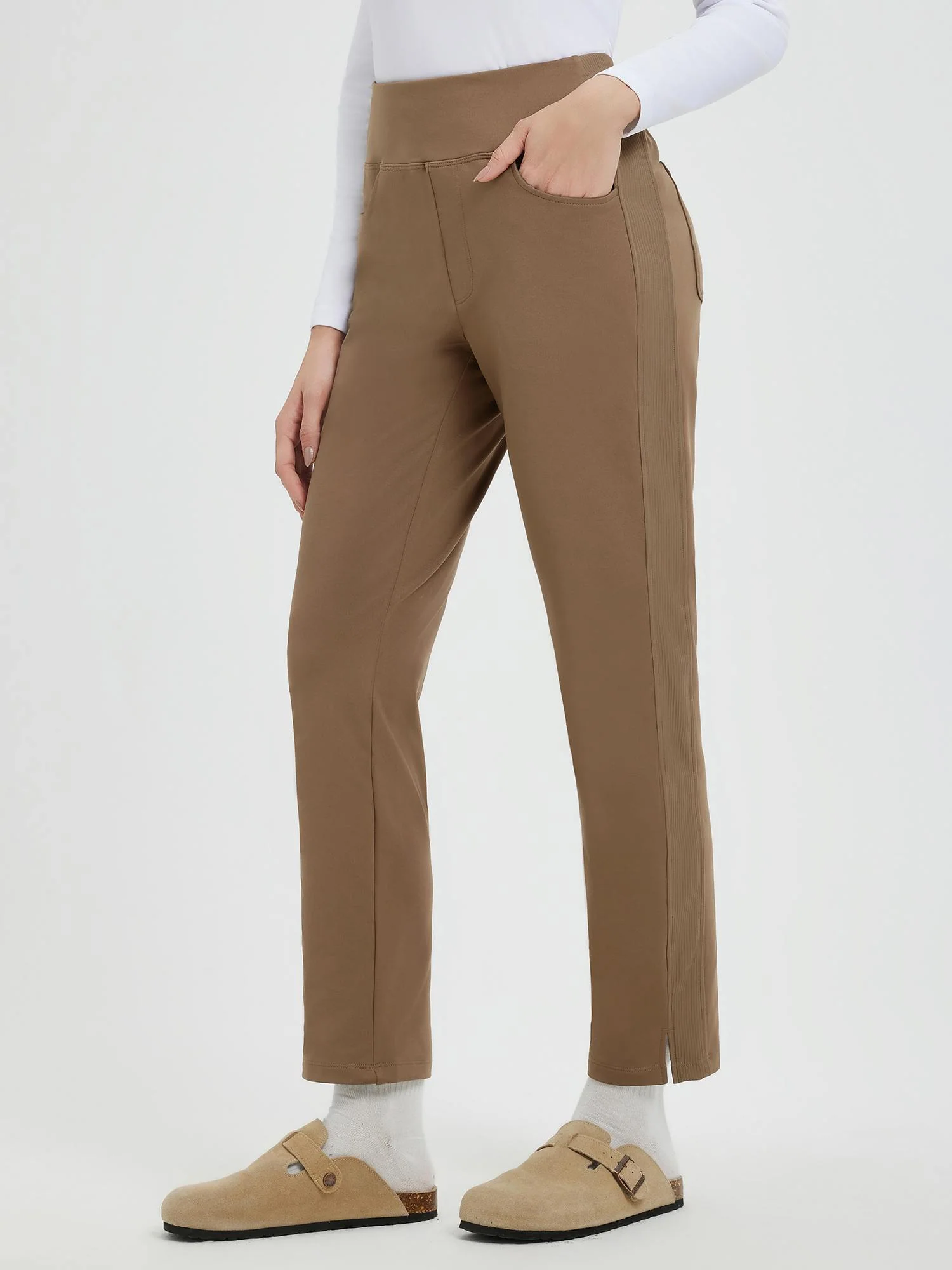 Running Flat-Waist Fleece Tapered Pants - Image 15